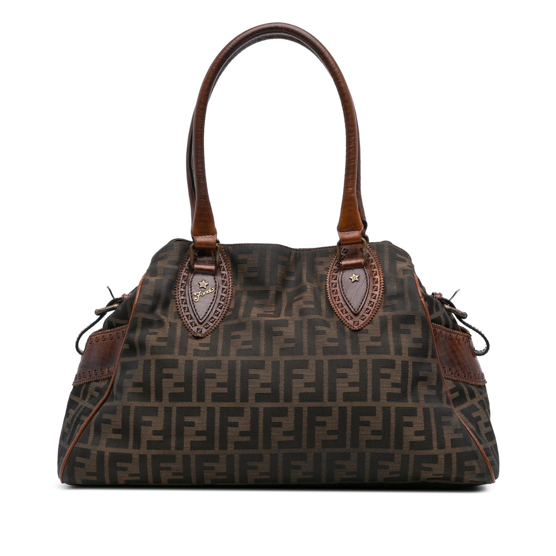 Fendi Zucca Etniko Handbag Shg E50X9E Canvas Satchel Bag