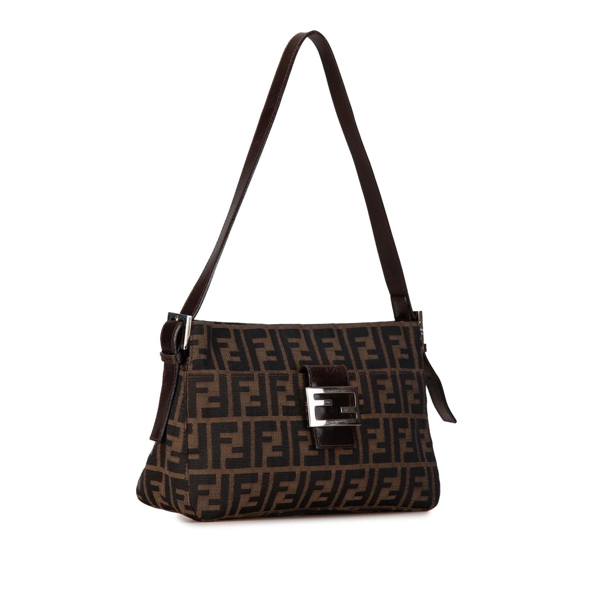 Fendi Zucca Shoulder Bag Shg Pnntew Canvas Flap