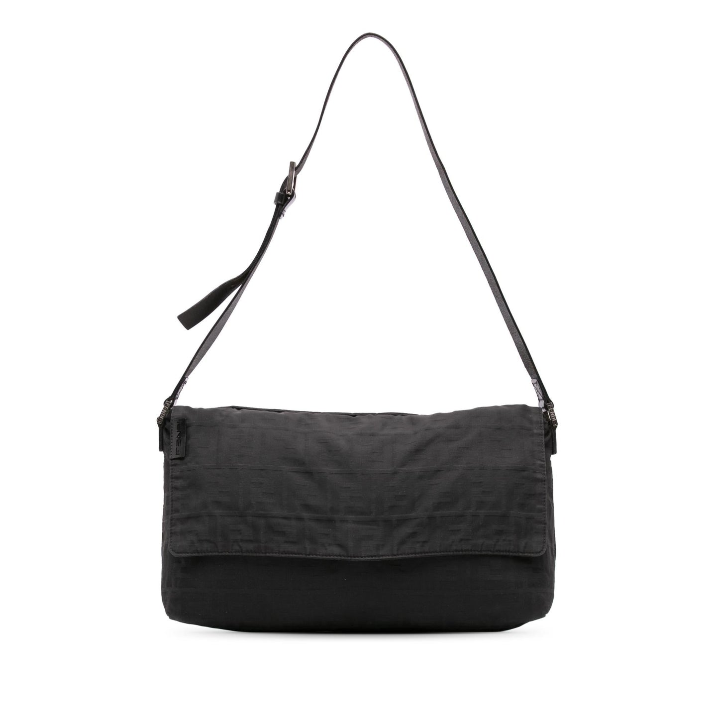 Fendi Zucca Shoulder Bag Canvas Flap