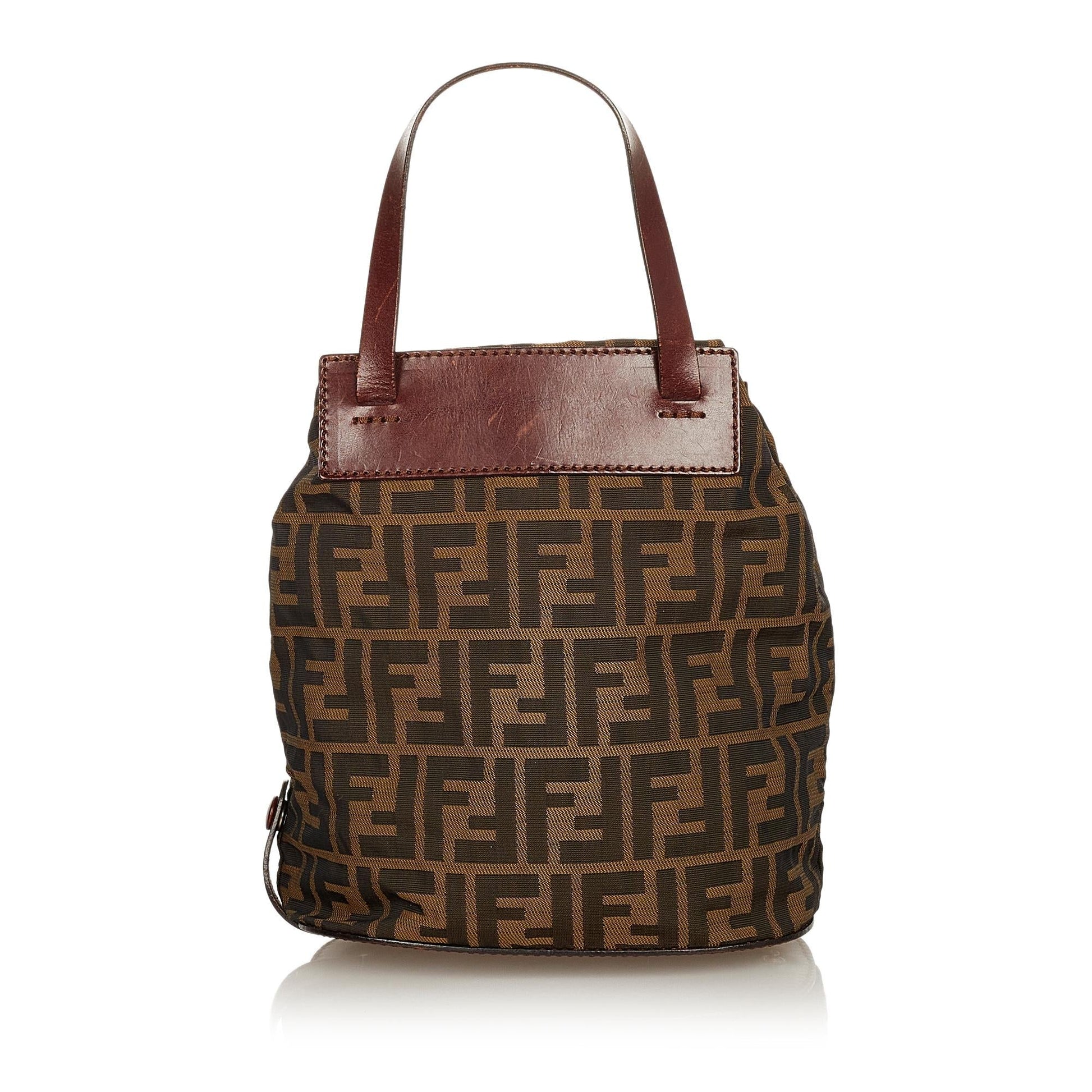 Fendi Zucca Handbag Shg Canvas Satchel Bag Handbag Shg 26293