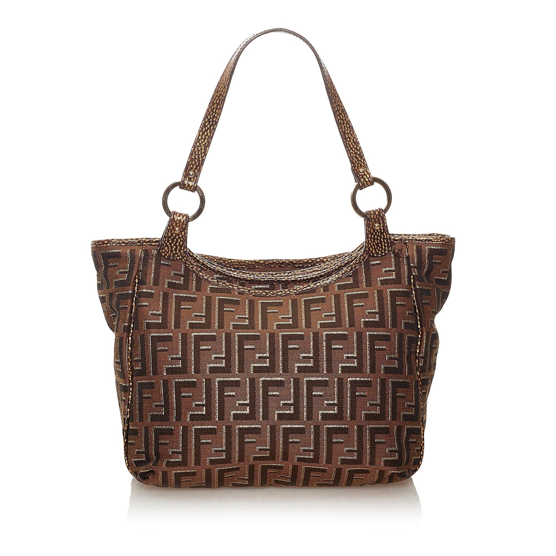 Fendi Zucca Handbag Shg Canvas Satchel Bag Handbag Shg 27465