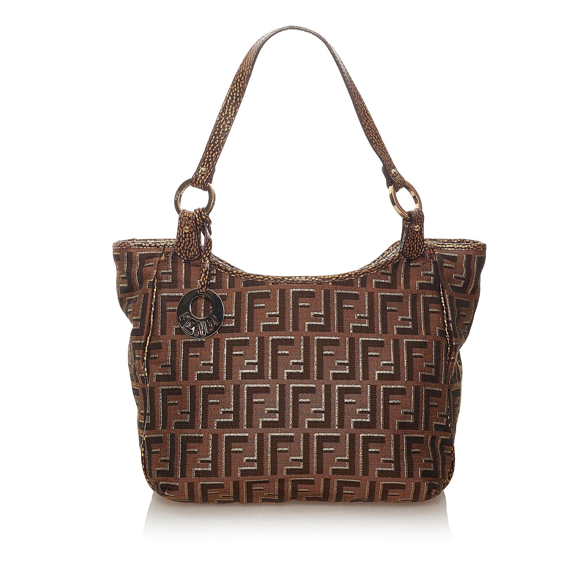 Fendi Zucca Handbag Shg Canvas Satchel Bag Handbag Shg 27465