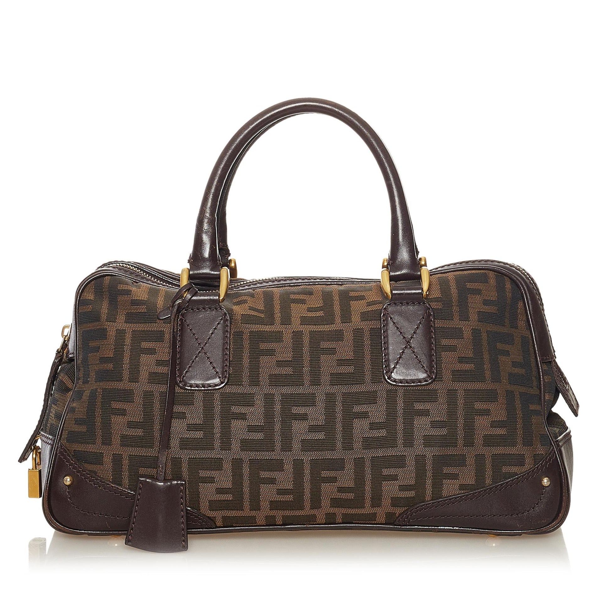 Fendi Zucca Handbag Shg Canvas Satchel Bag Handbag Shg 34303