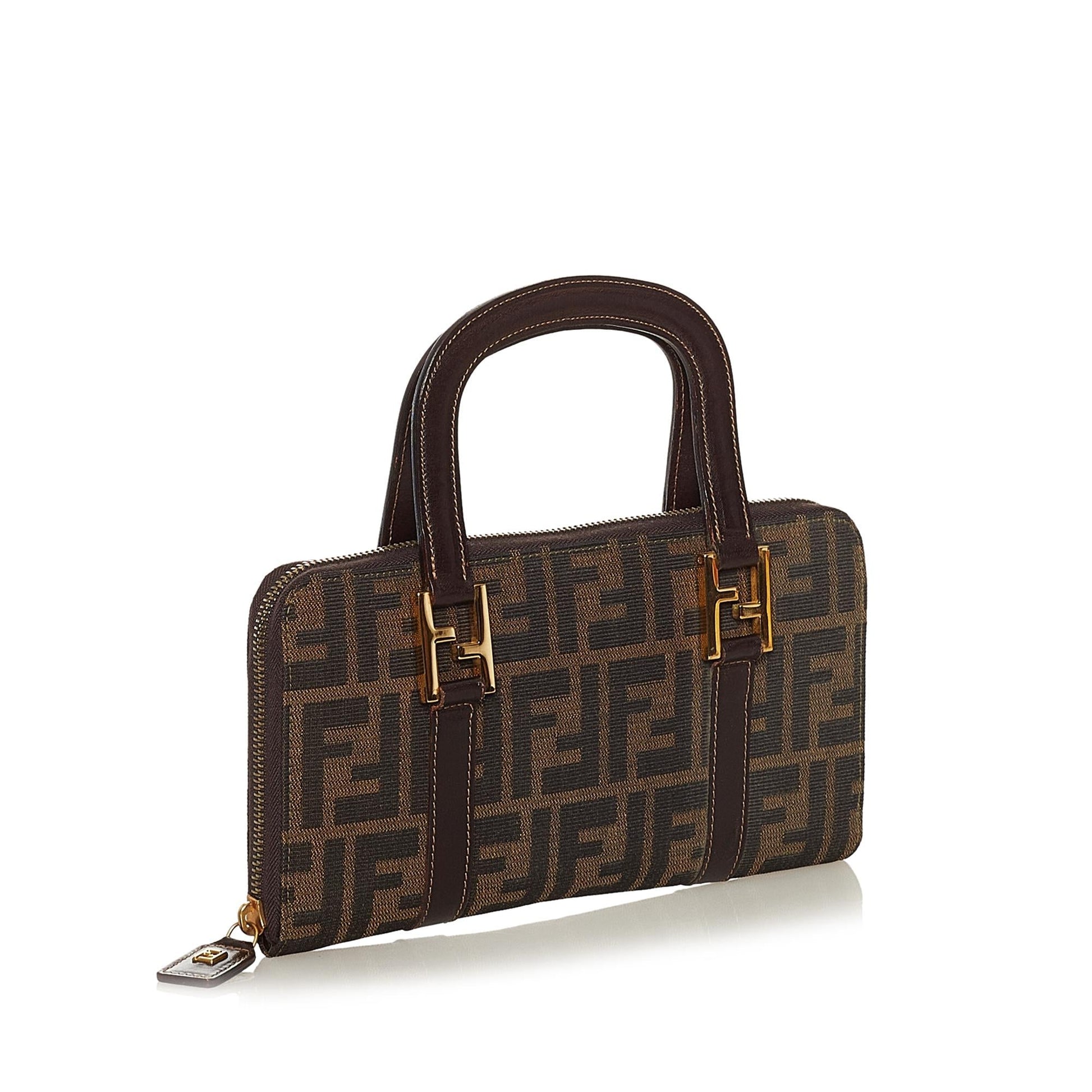 Fendi Zucca Handbag Shg Canvas Satchel Bag Handbag Shg 34608