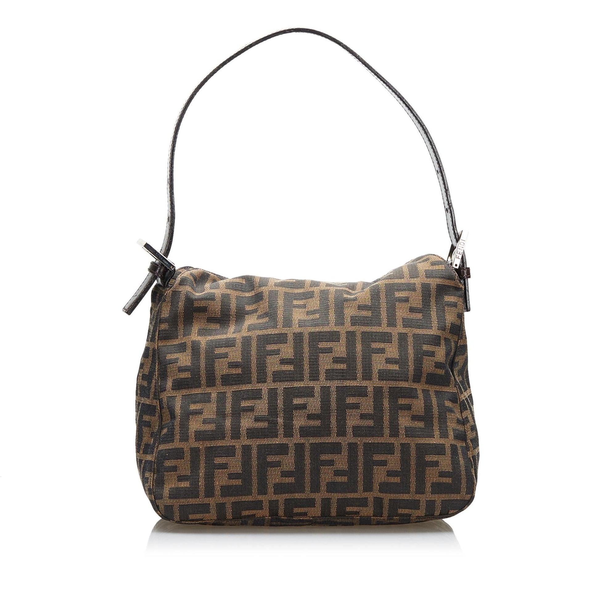 Fendi Zucca Handbag Shg Canvas Satchel Bag