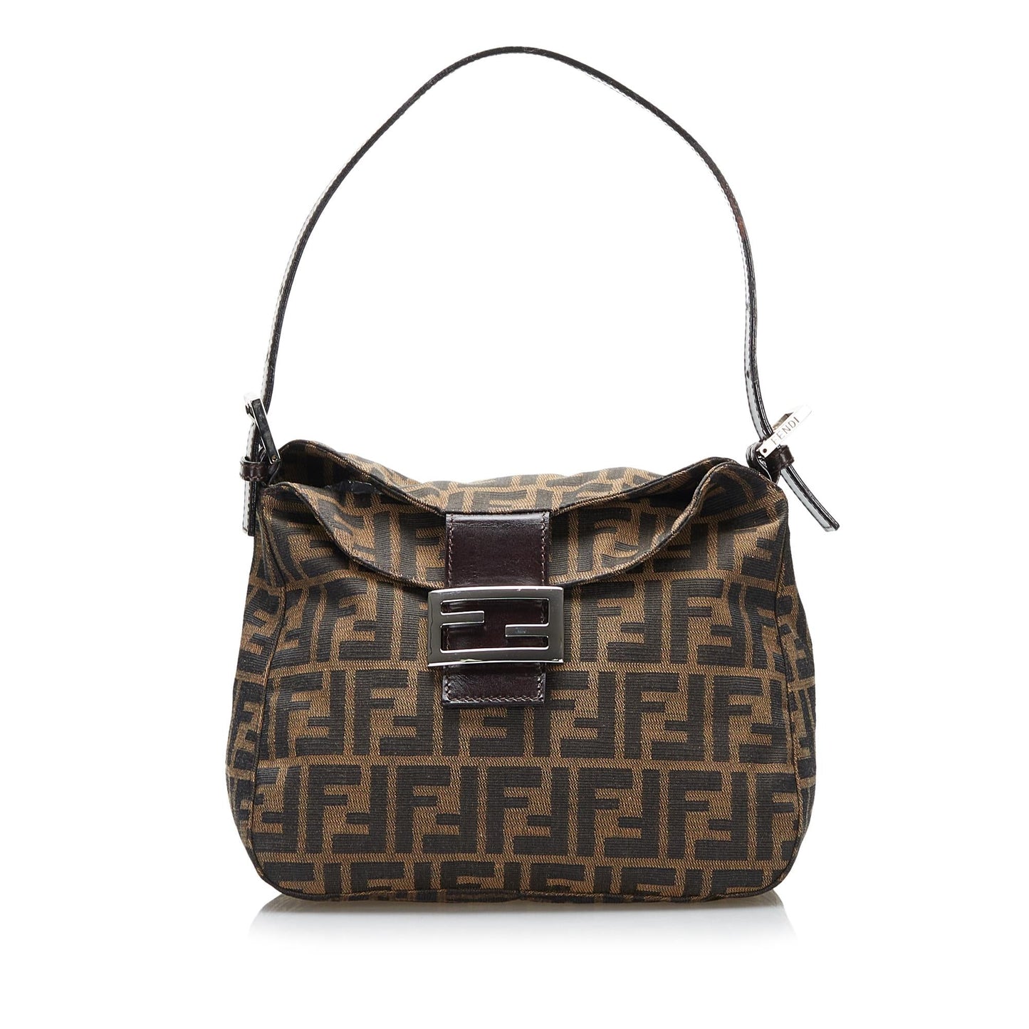 Fendi Zucca Handbag Shg Canvas Satchel Bag