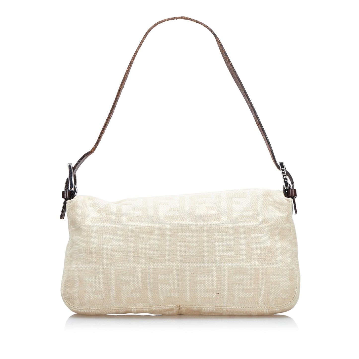 Fendi Zucca Mamma Baguette Shg Handbag Canvas Shoulder Bag