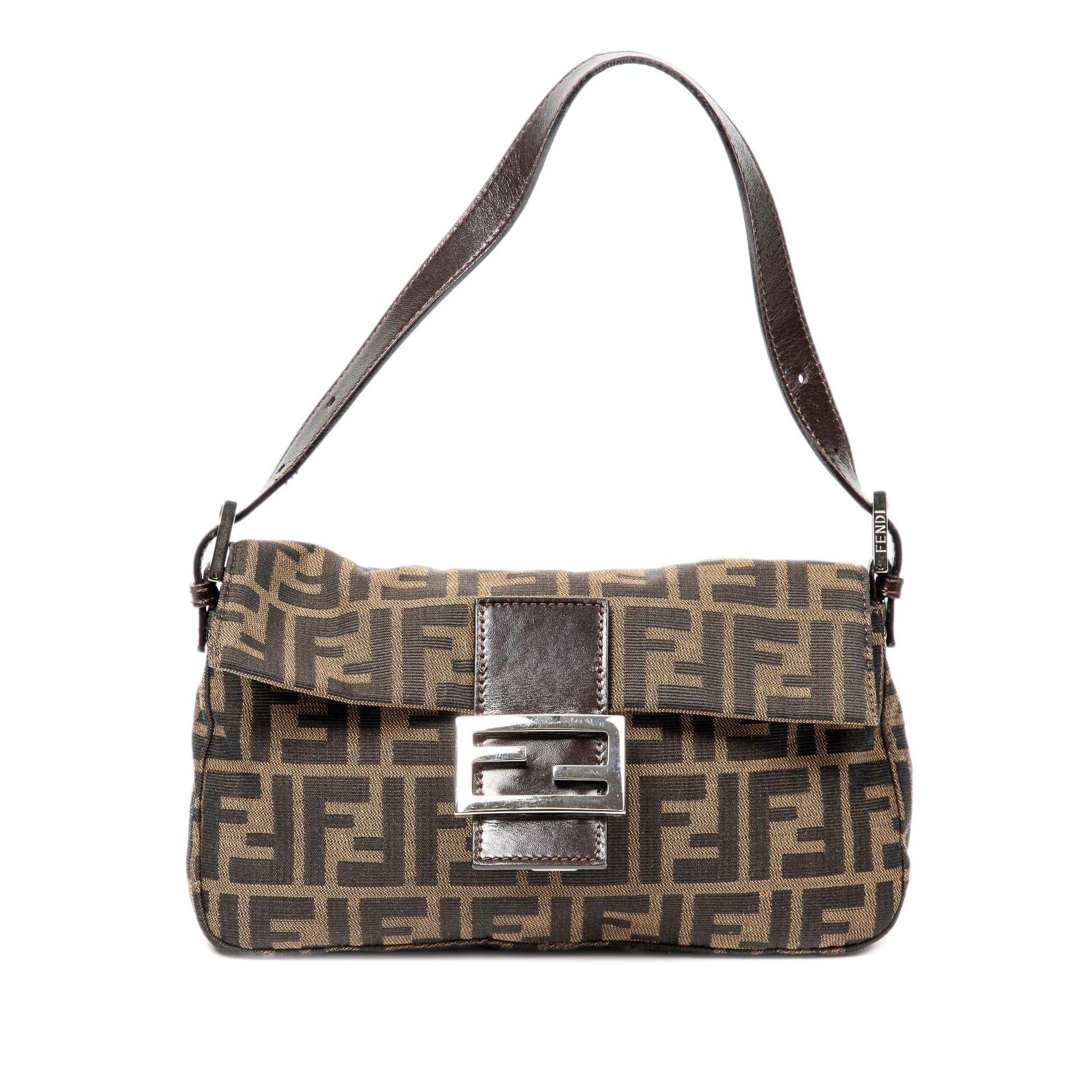 Fendi Zucca Mamma Baguette Shg Qg5Tqv Handbag Canvas Shoulder Bag