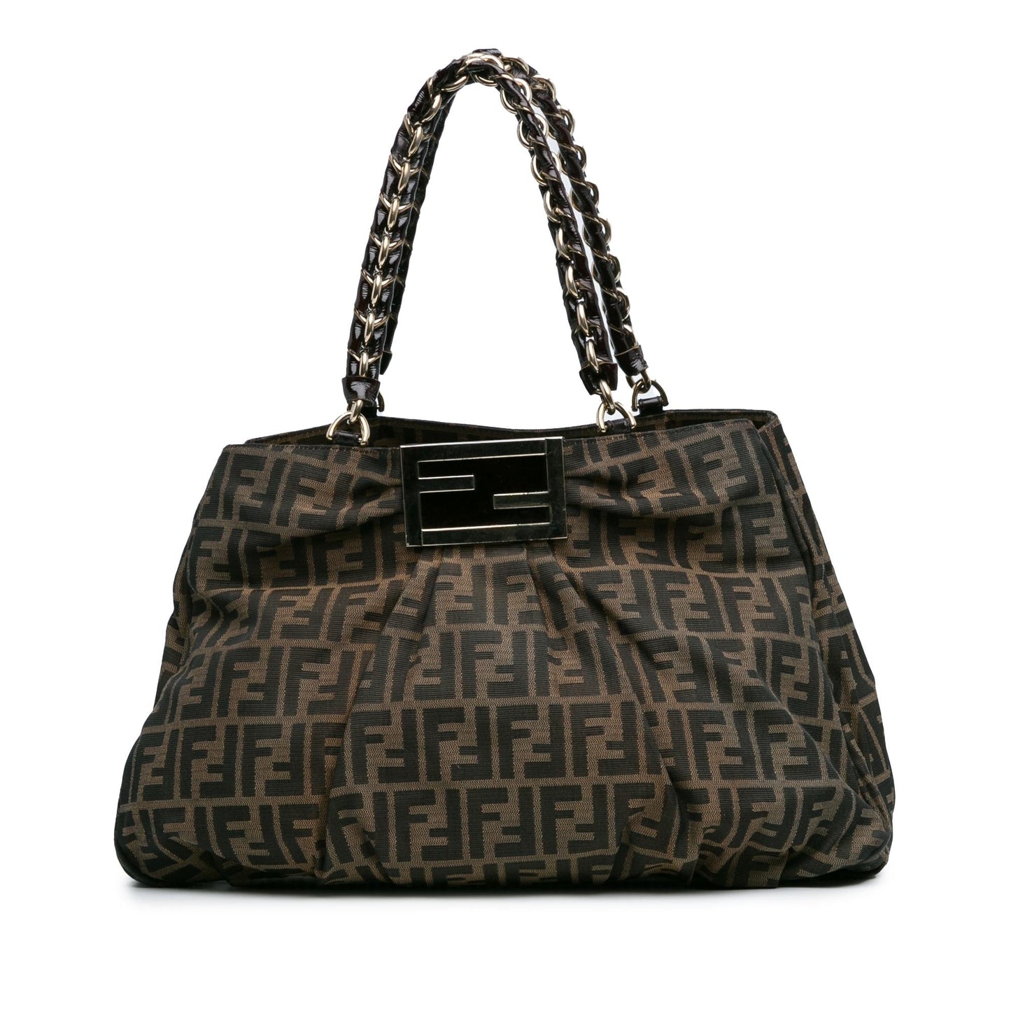 Fendi Zucca Mia Tote Shg Xcktom Canvas Tote Bag
