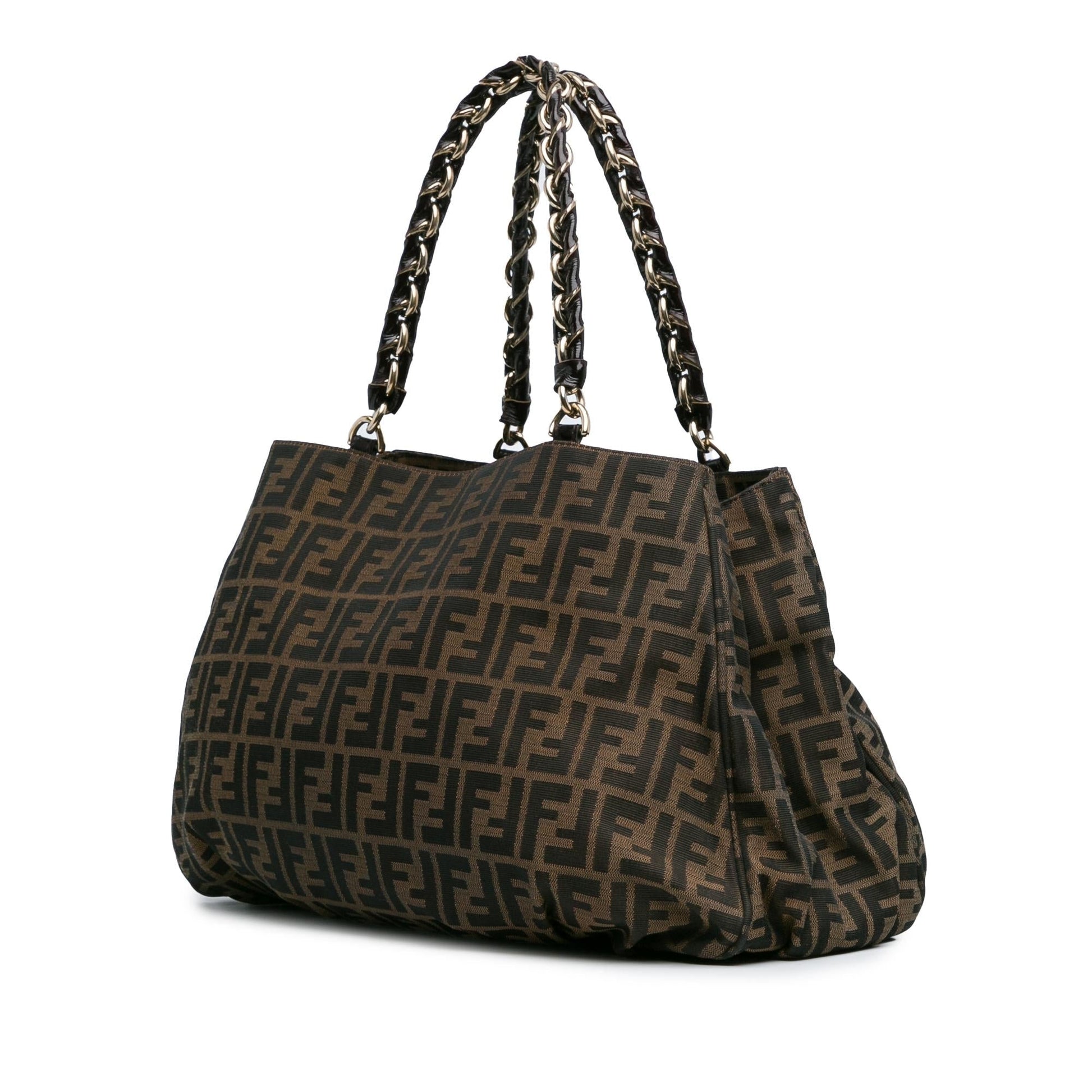 Fendi Zucca Mia Tote Shg Xcktom Canvas Tote Bag