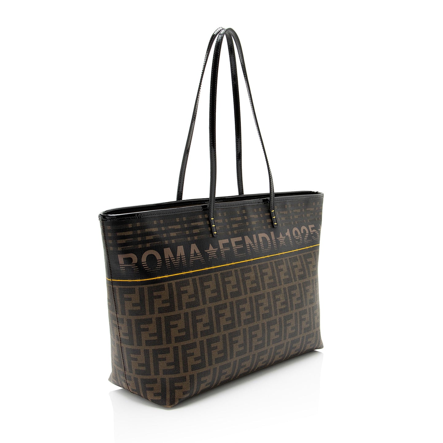 Fendi Zucca Roll Tote Shf U2Xzrj Canvas Medium Logo Tote Bag