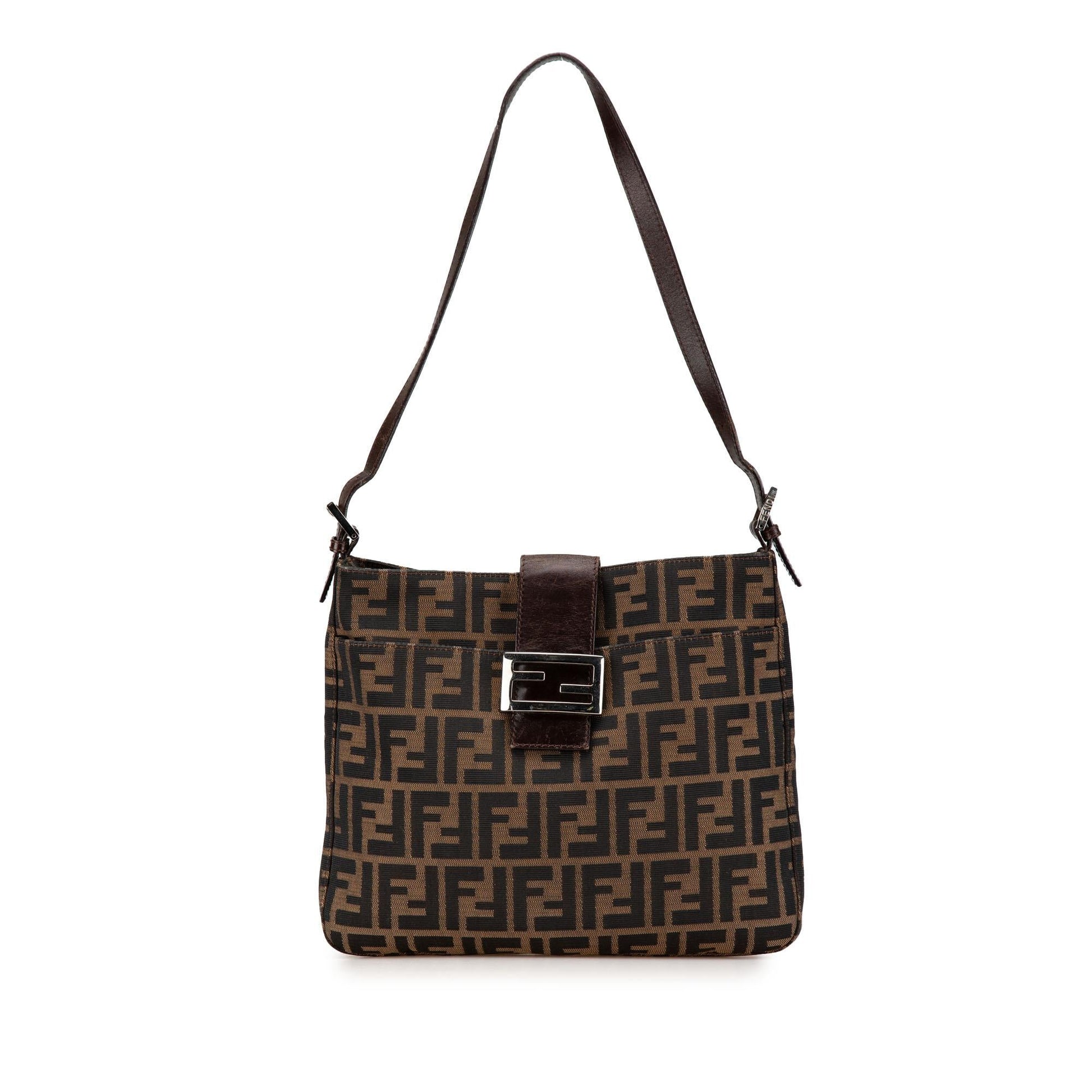 Fendi Zucca Shoulder Bag Canvas Shoulder Bag 10