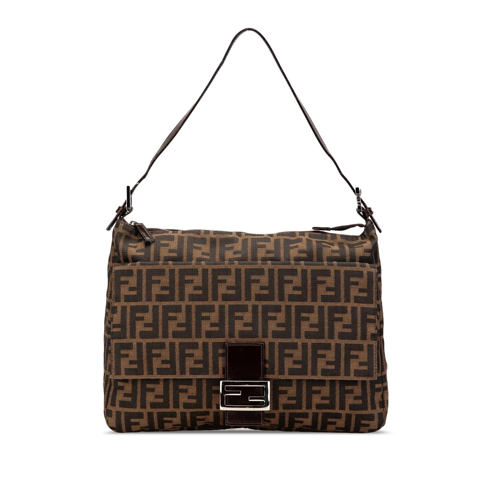 Fendi Zucca Shoulder Bag Canvas Shoulder Bag 12