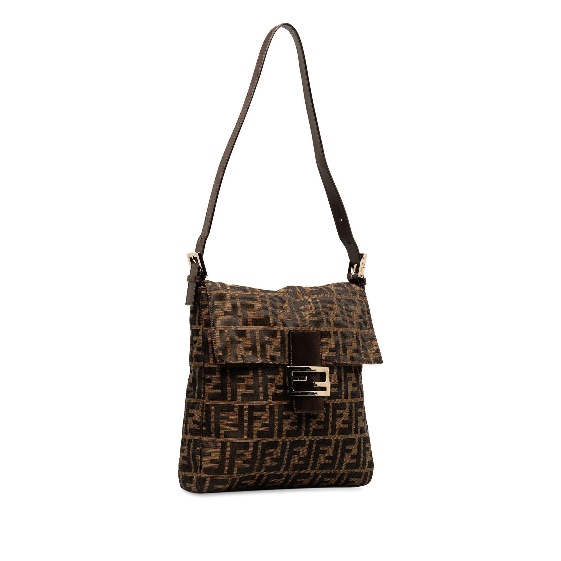 Fendi Zucca Shoulder Bag Canvas Shoulder Bag 19