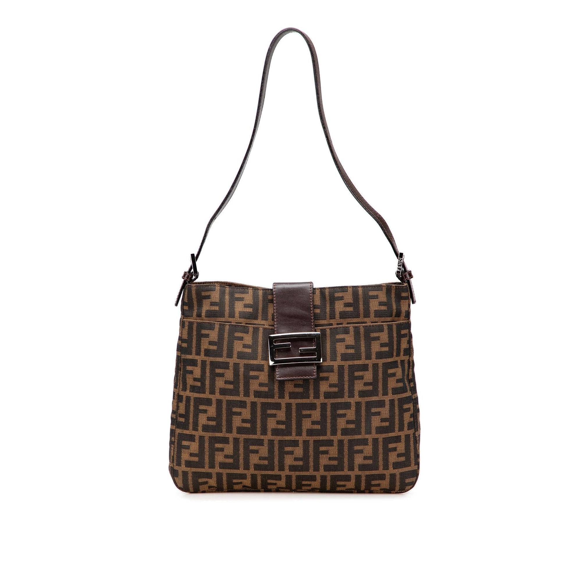 Fendi Zucca Shoulder Bag Canvas Shoulder Bag 17