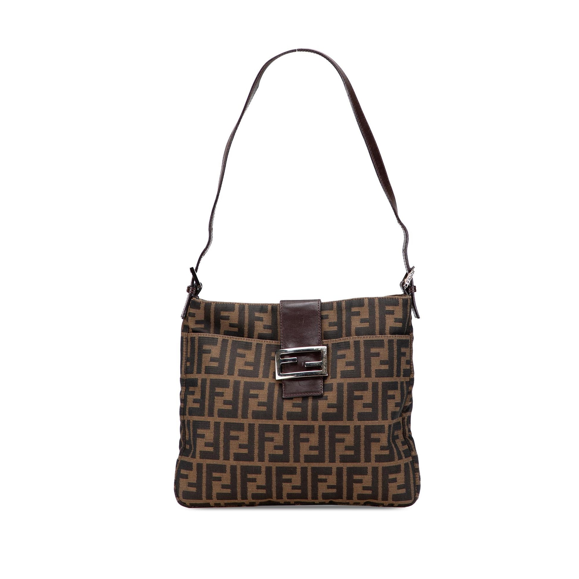 Fendi Zucca Shoulder Bag Canvas Shoulder Bag 24