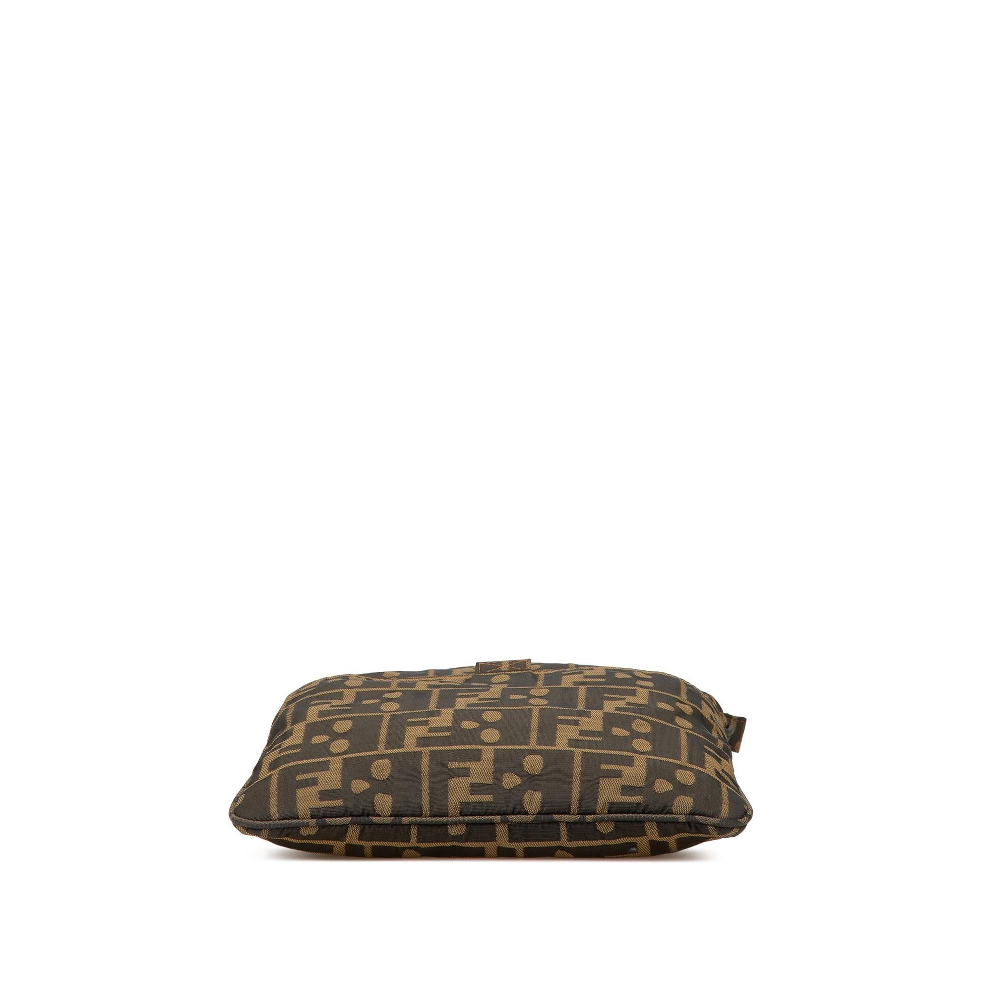 Fendi Zucca Skull Crossbody Canvas Crossbody Bag