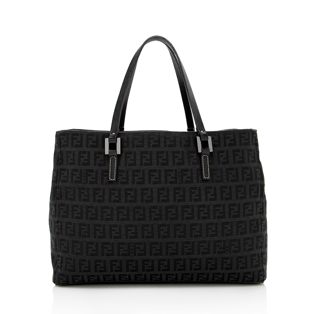 Fendi Zucca Tote Shf Canvas Small Tote Bag