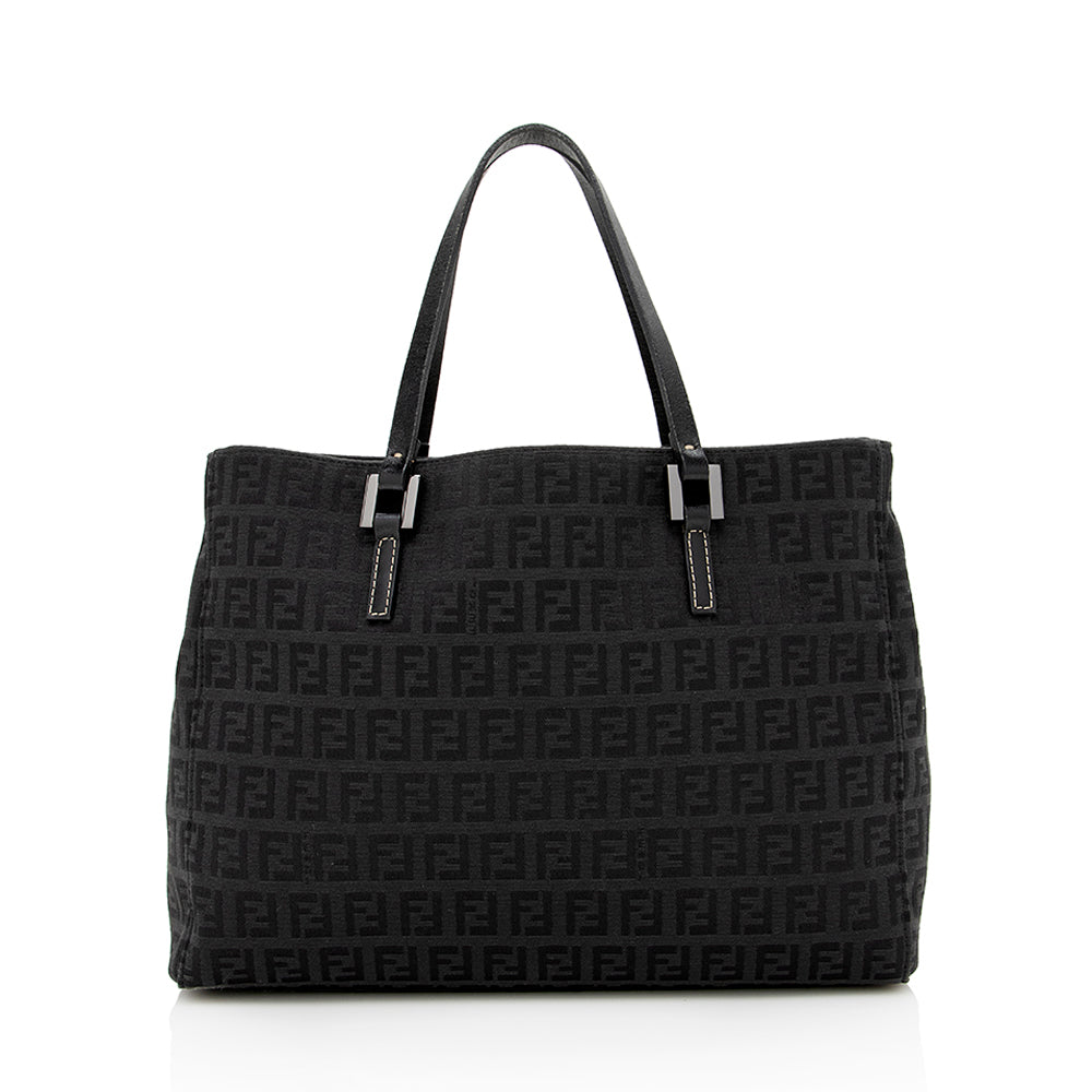 Fendi Zucca Tote Shf Canvas Small Tote Bag