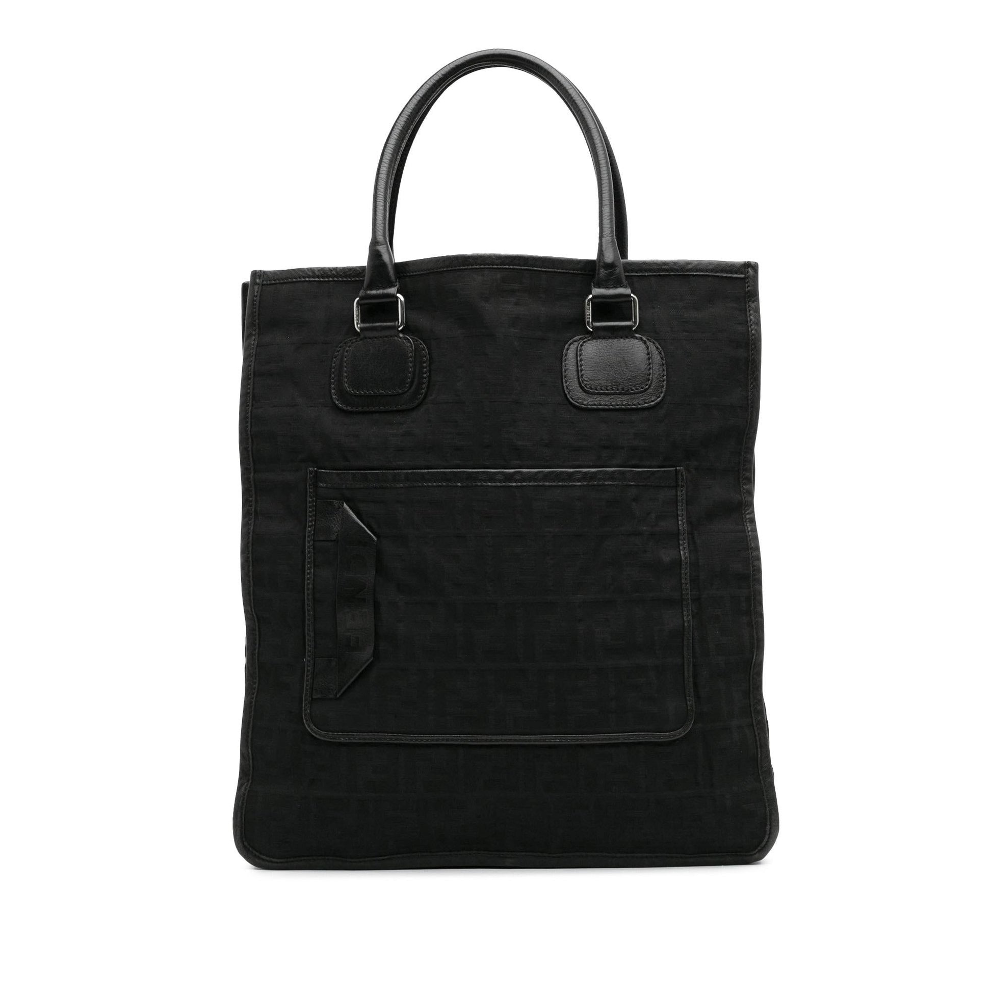 Fendi Zucca Tall Tote Canvas Tote Bag