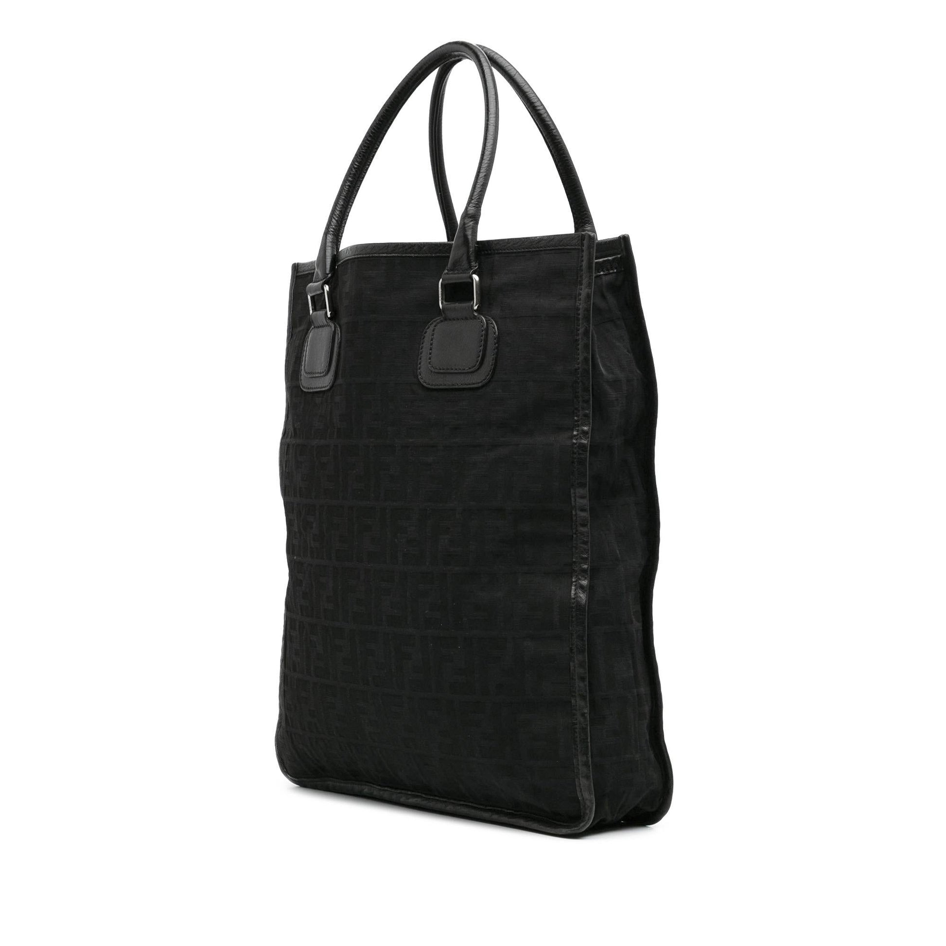 Fendi Zucca Tall Tote Canvas Tote Bag