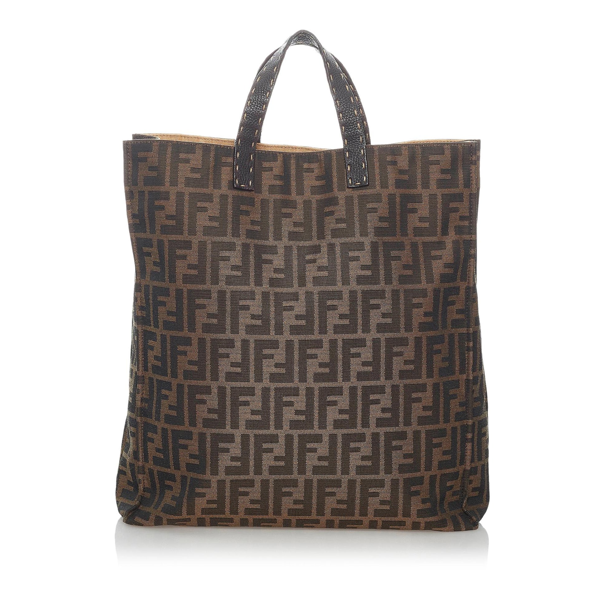 Fendi Zucca Tote Bag Shg Canvas Bag Shg 30730