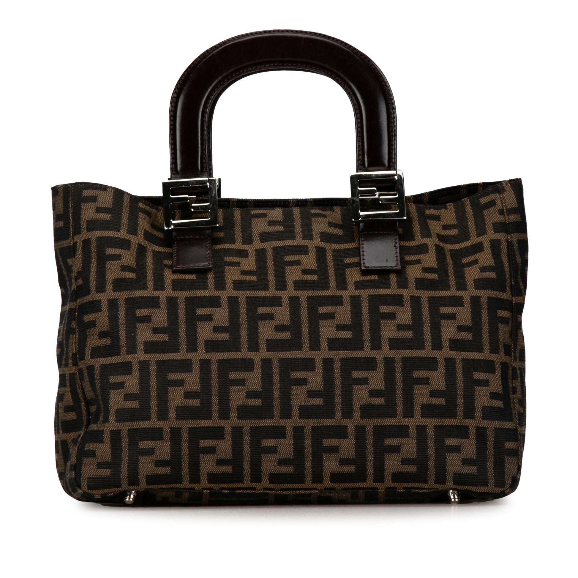 Fendi Zucca Twins Tote Shg W2Qmnn Canvas Tote Bag