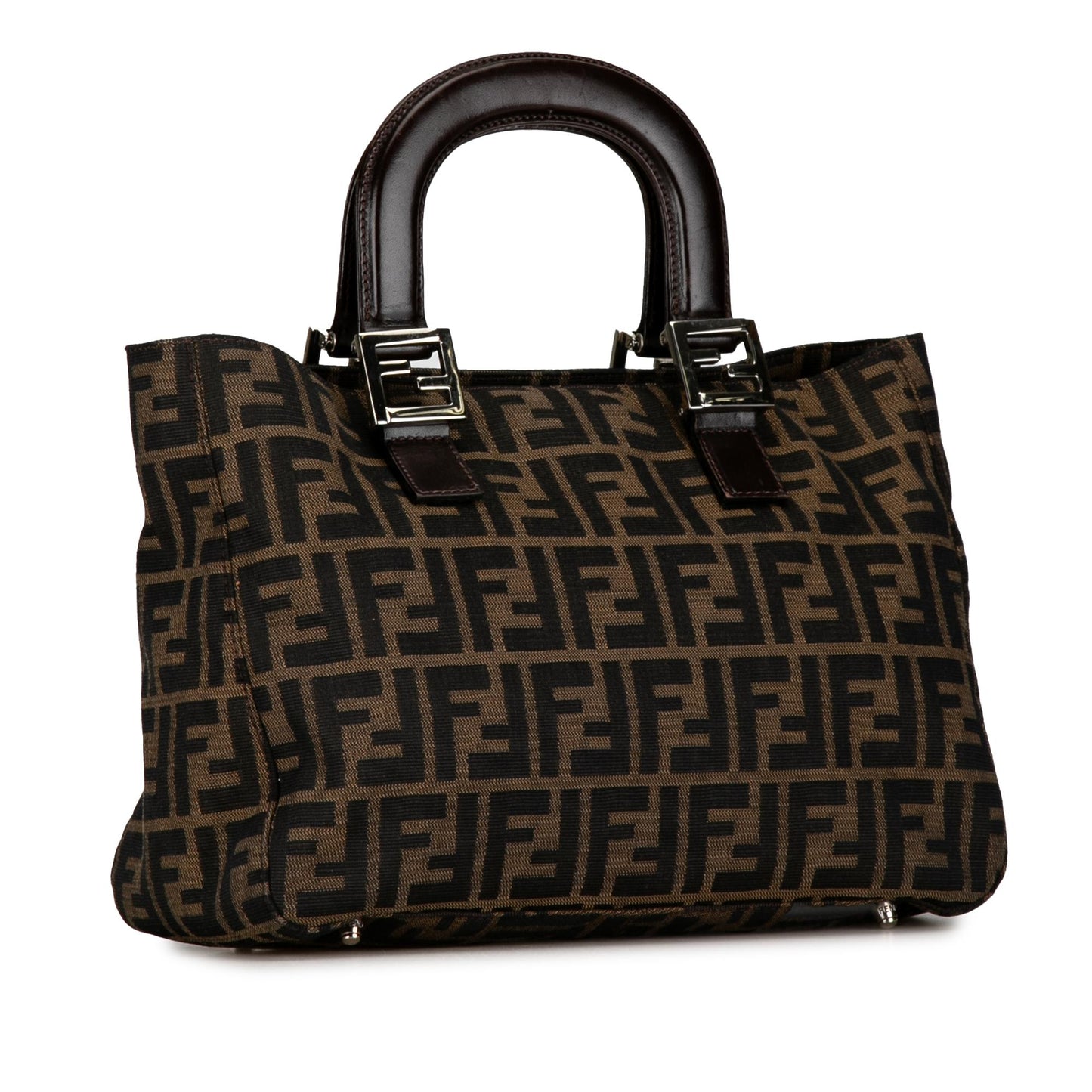 Fendi Zucca Twins Tote Shg W2Qmnn Canvas Tote Bag