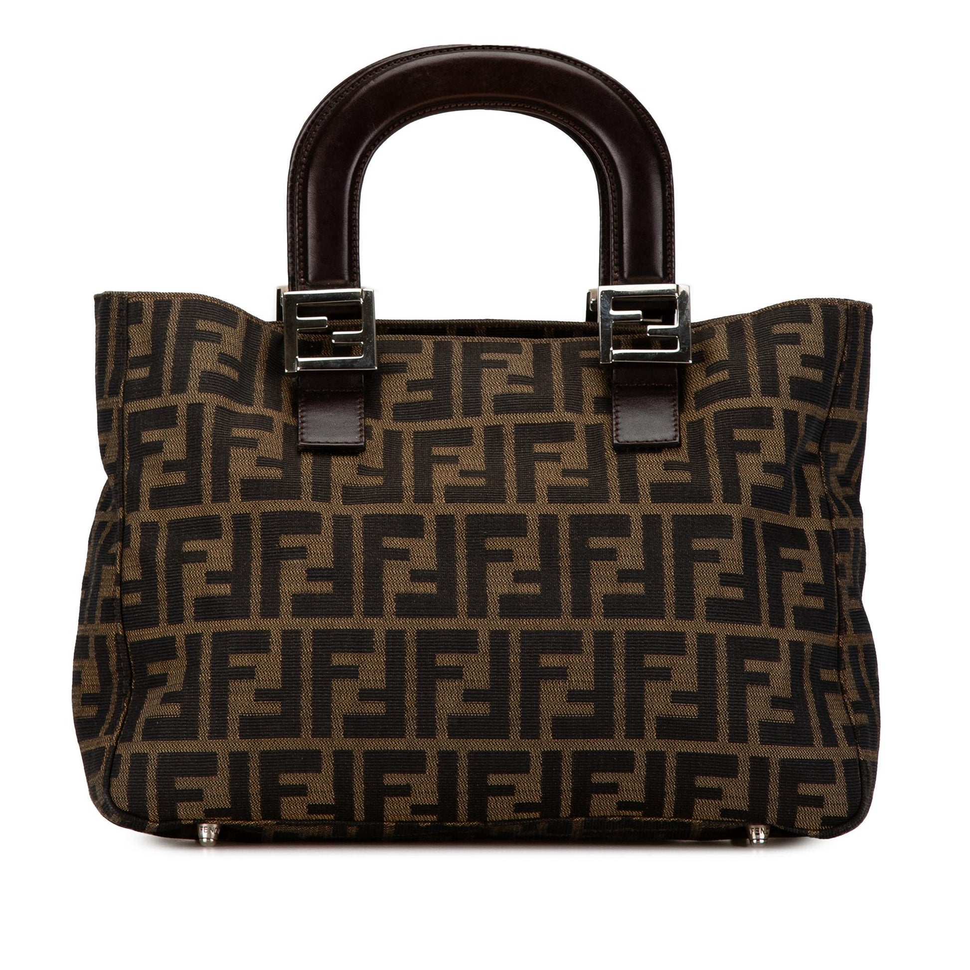 Fendi Zucca Twins Tote Shg Lqzctx Canvas Tote Bag