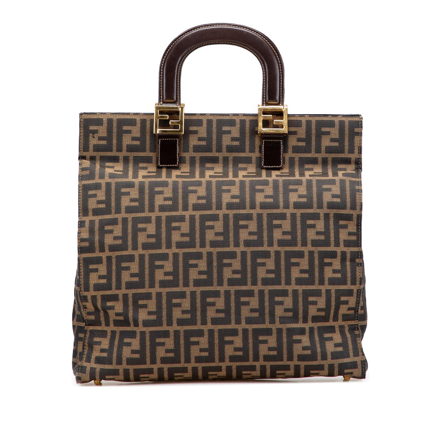 Fendi Zucca Twins Tote Canvas Tote Bag