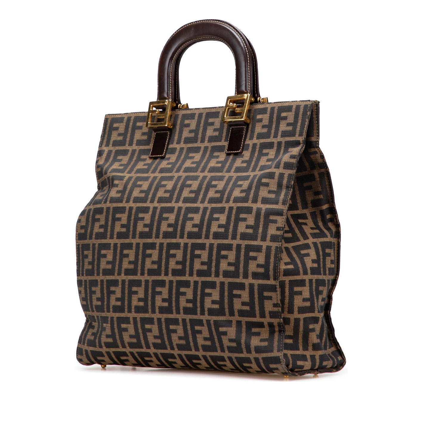 Fendi Zucca Twins Tote Canvas Tote Bag
