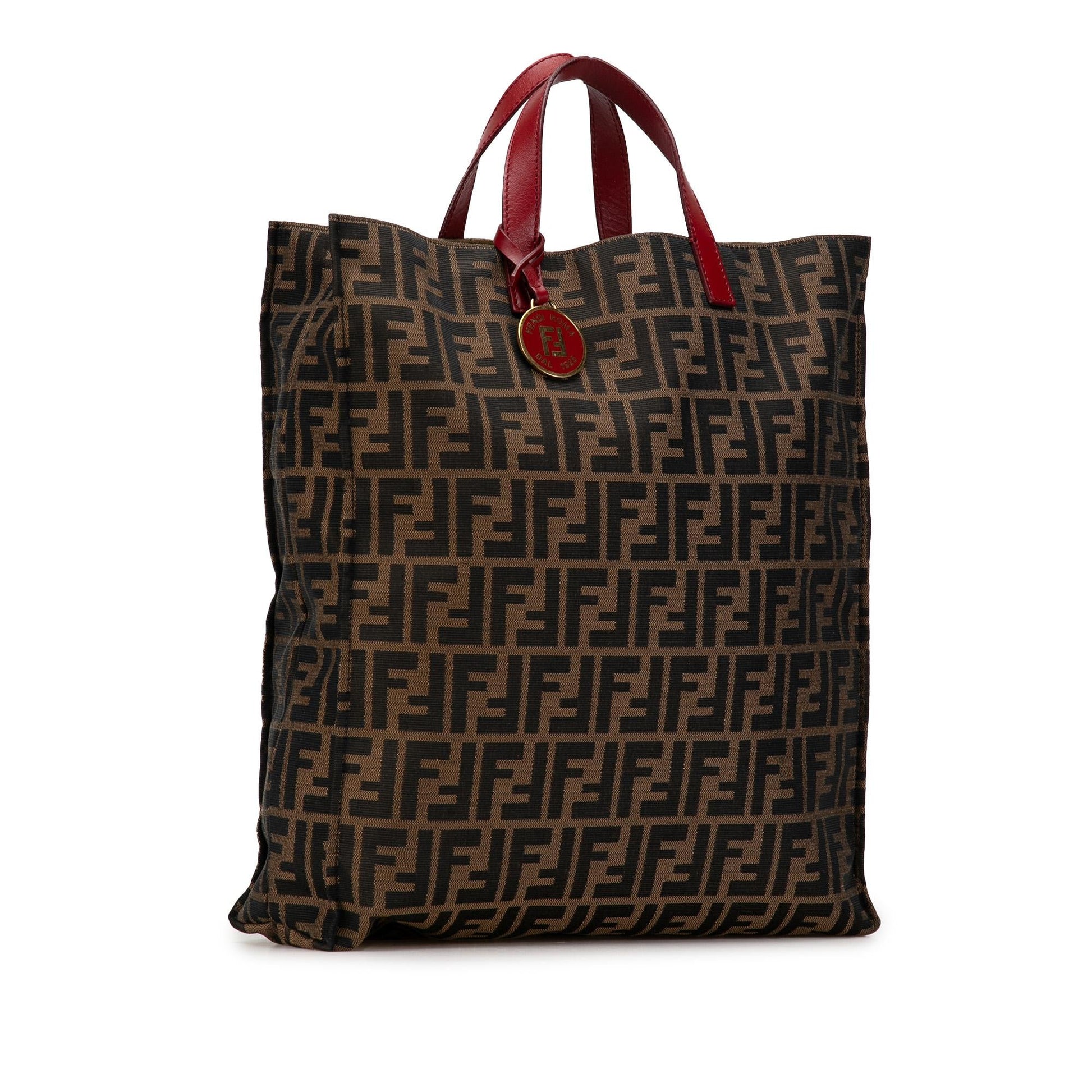 Fendi Zucca Vertical Shopping Tote Shg Omb6Qg Canvas Tote Bag
