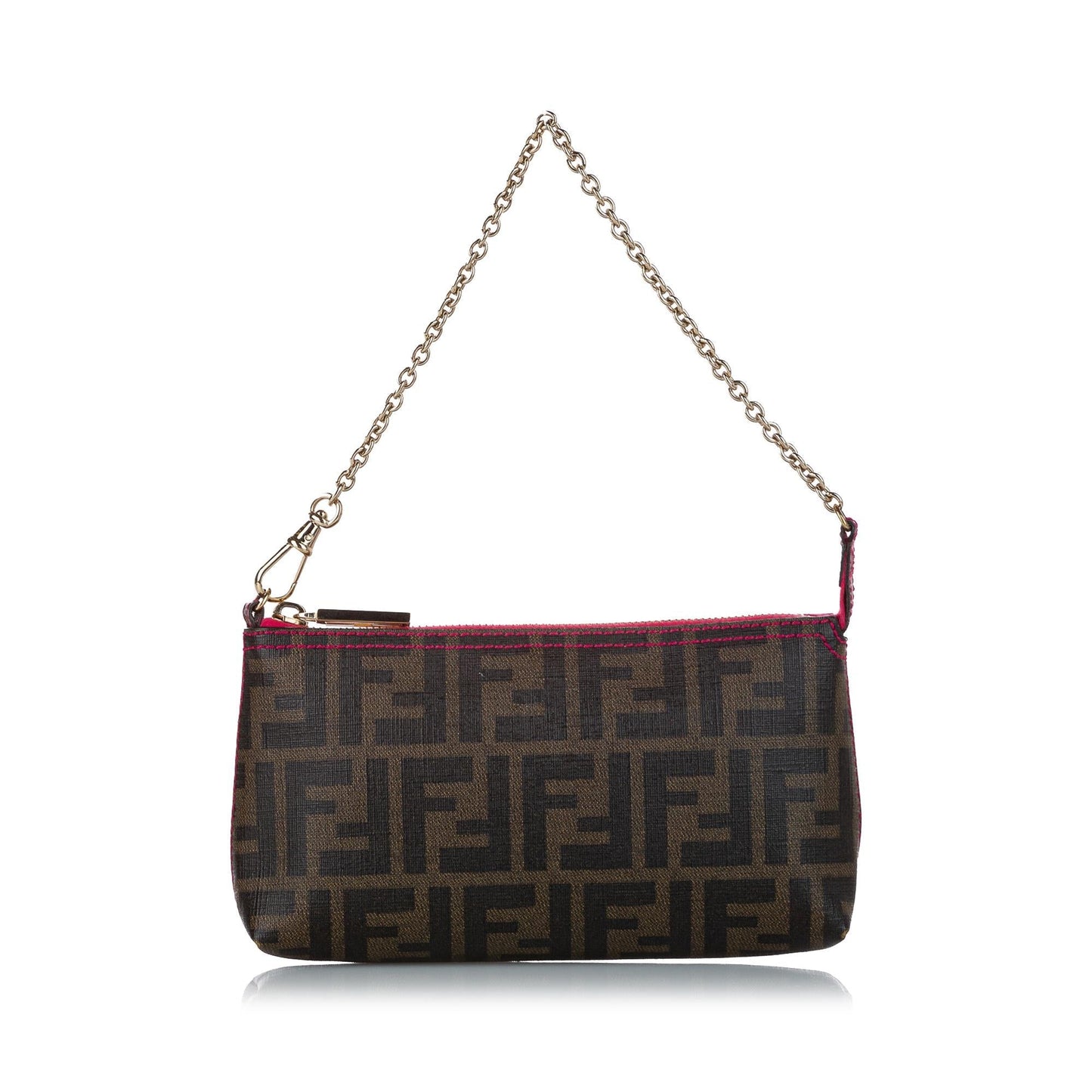 Fendi Zucca Baguette Shg Handbag Chain Shoulder Bag