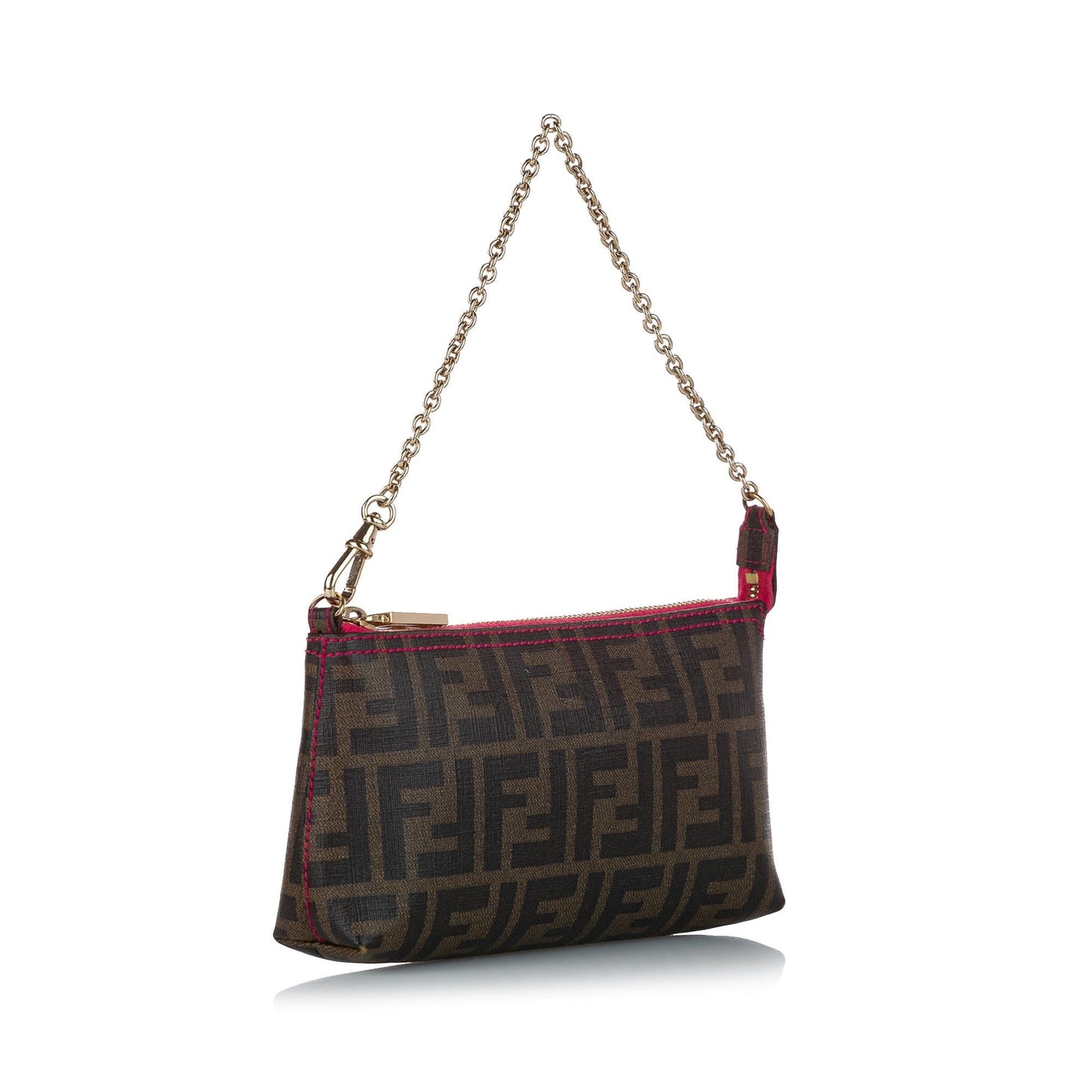 Fendi Zucca Baguette Shg Handbag Chain Shoulder Bag