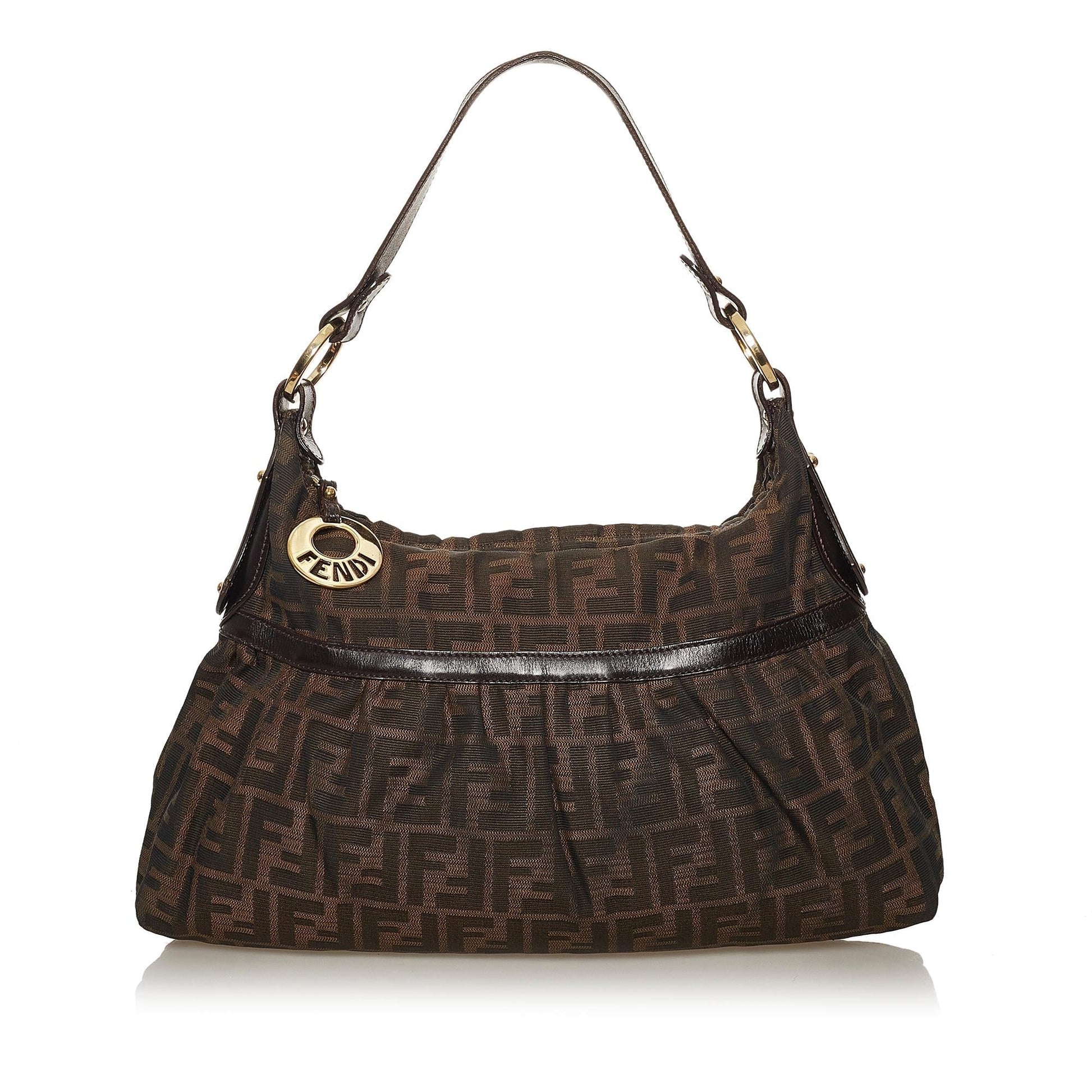 Fendi Zucca Chef Shoulder Bag Shg Canvas Bag Shg 28386