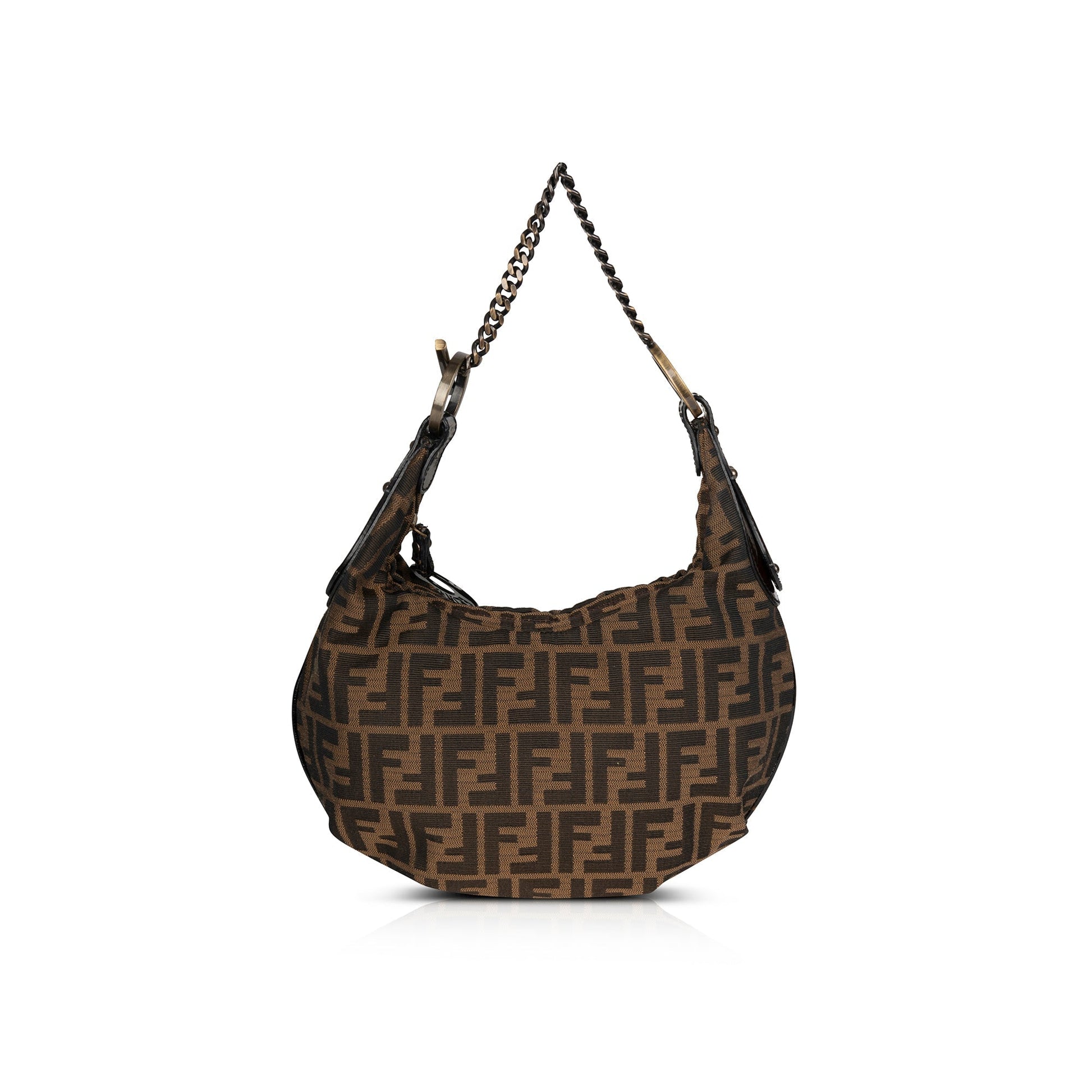 Fendi Zucca Chef Hobo Bag Small Chain Travel Bag