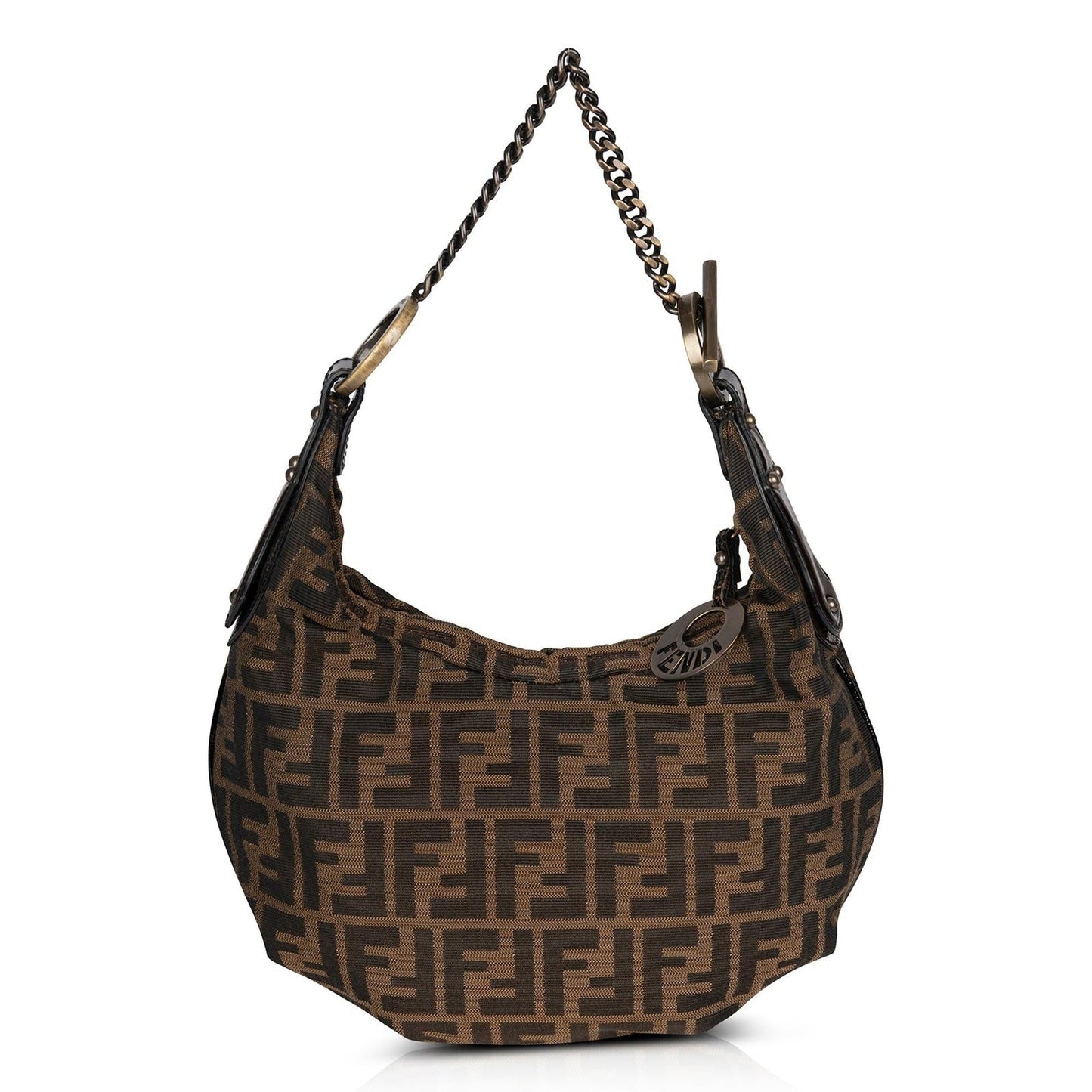 Fendi Zucca Chef Hobo Bag Small Chain Travel Bag