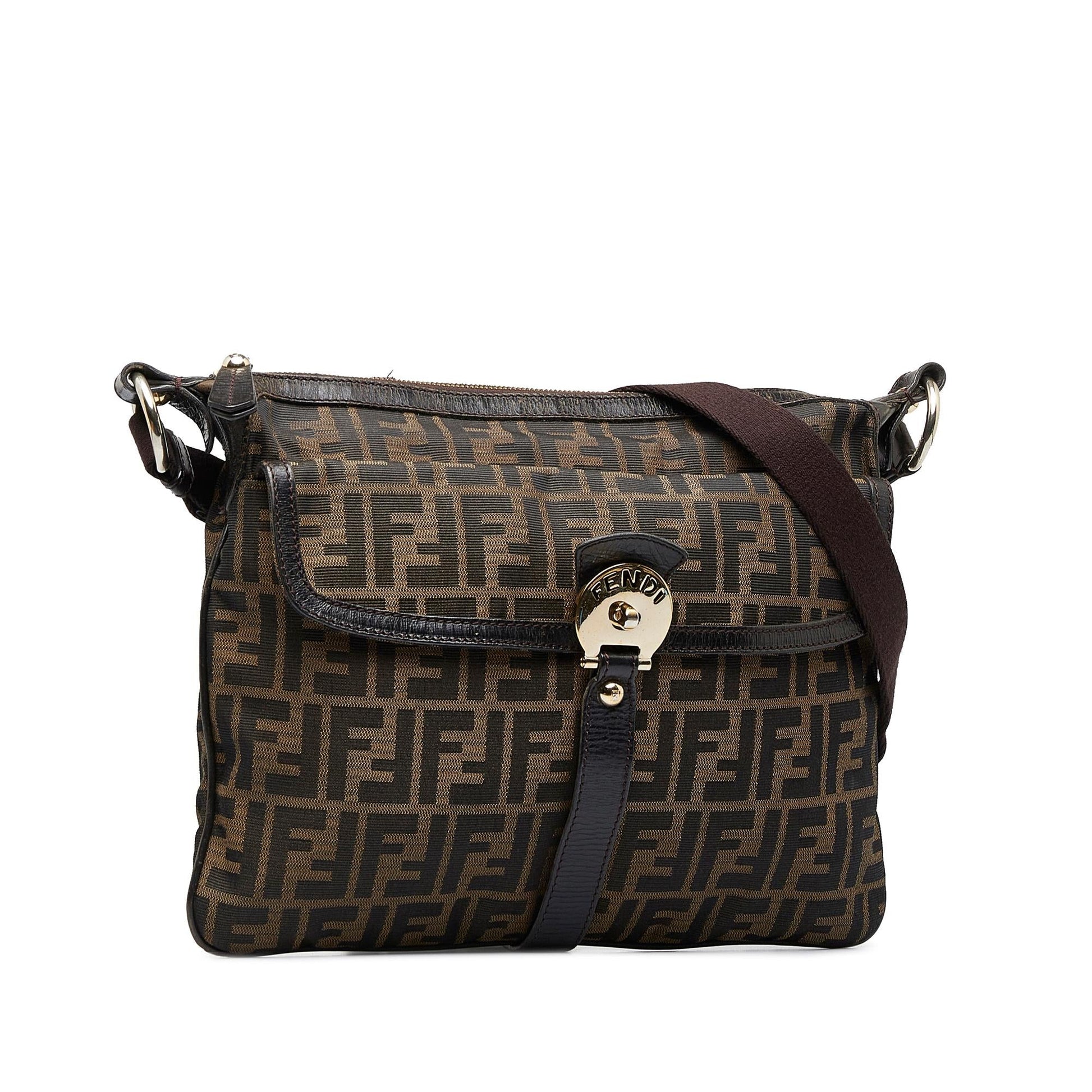 Fendi Zucca Chef Crossbody Shg Vwoc0T Zip Crossbody Bag