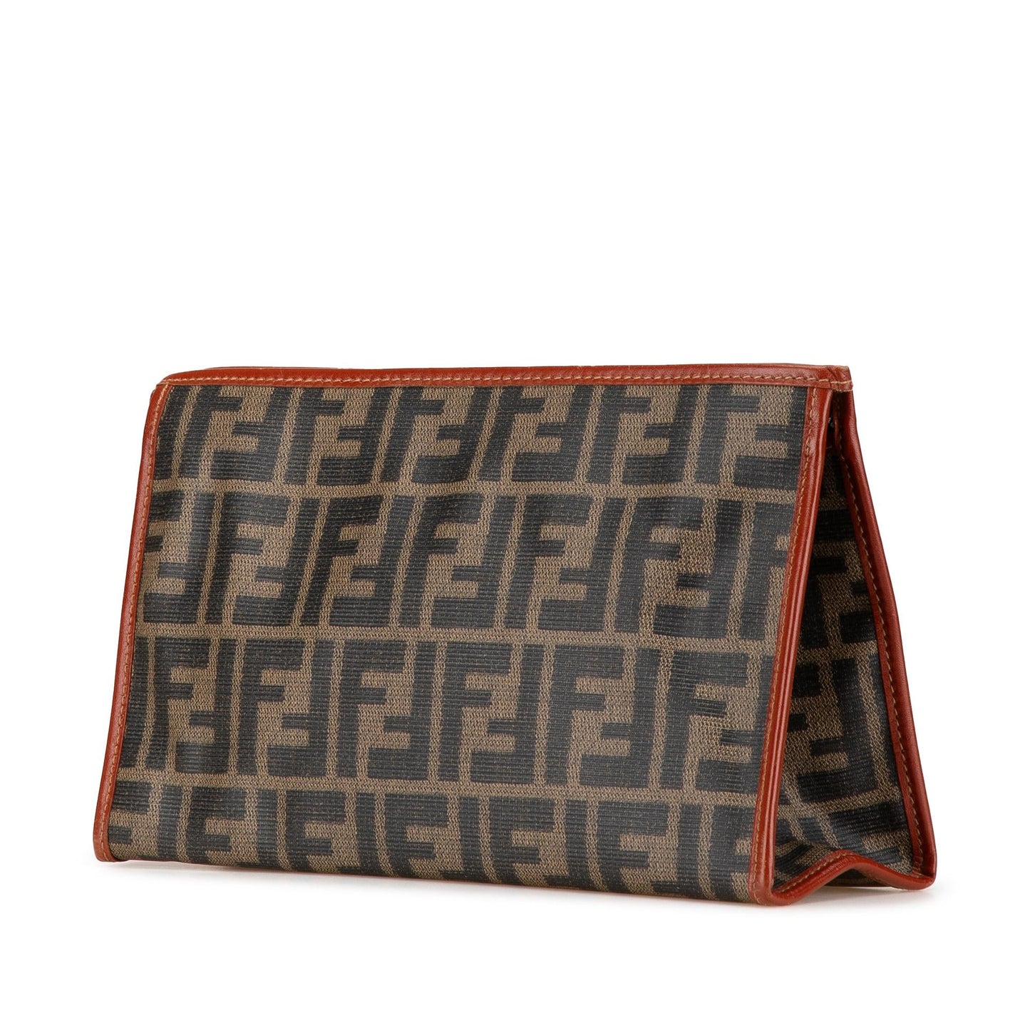 Fendi Zucca Coated Clutch Canvas Clutch Bag