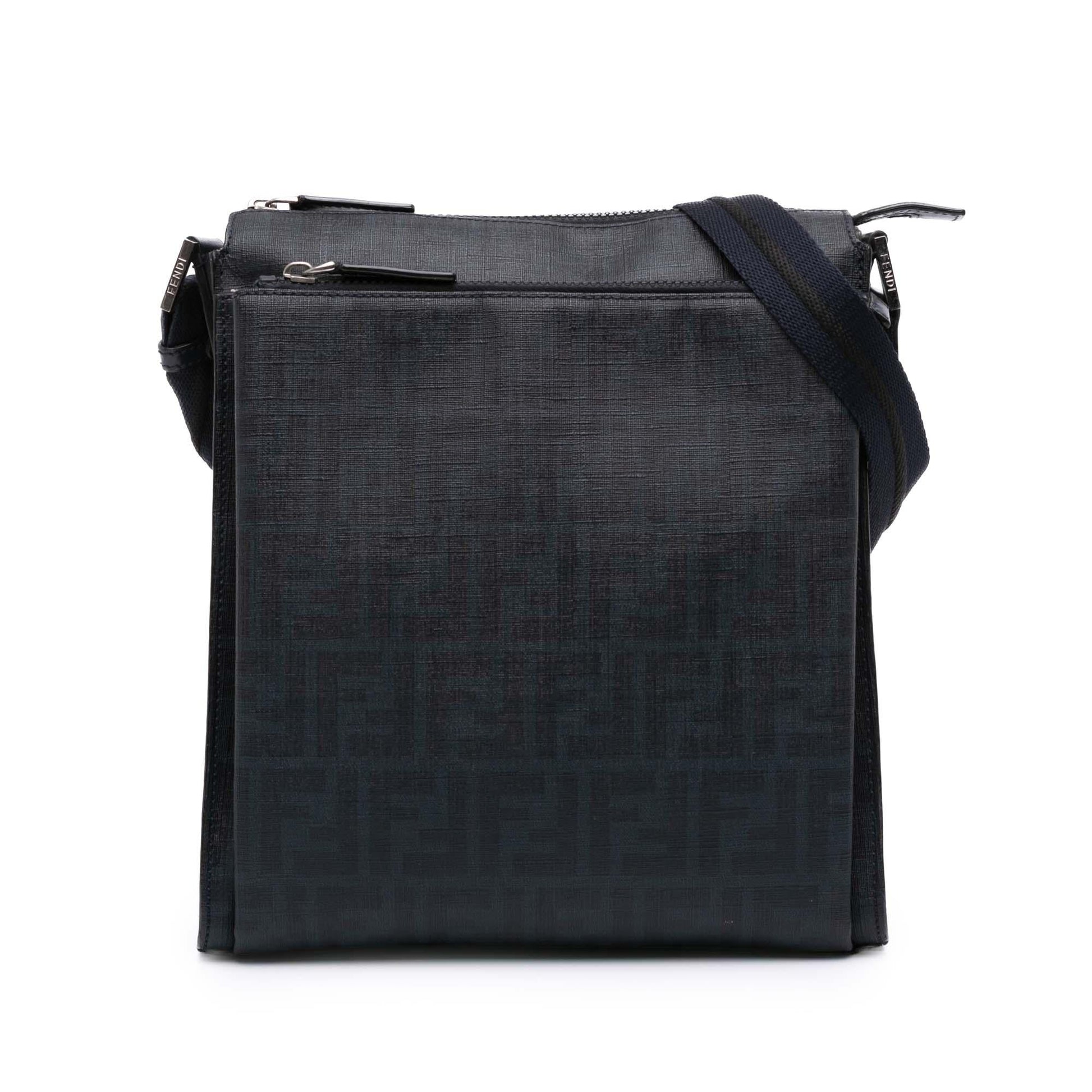 Fendi Zucca Coated Crossbody Canvas Crossbody Bag