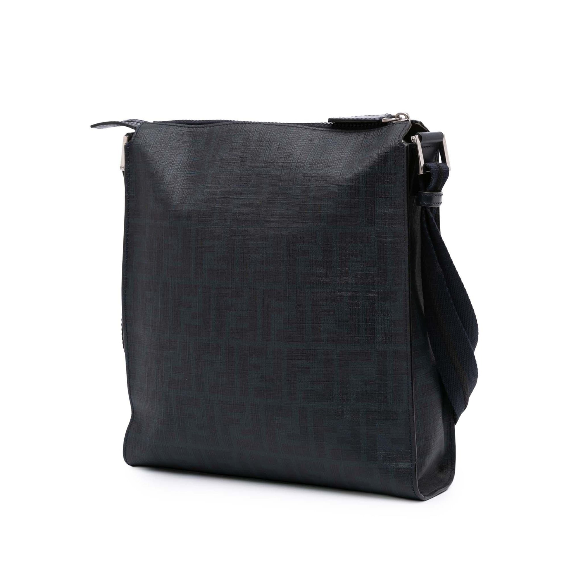 Fendi Zucca Coated Crossbody Canvas Crossbody Bag