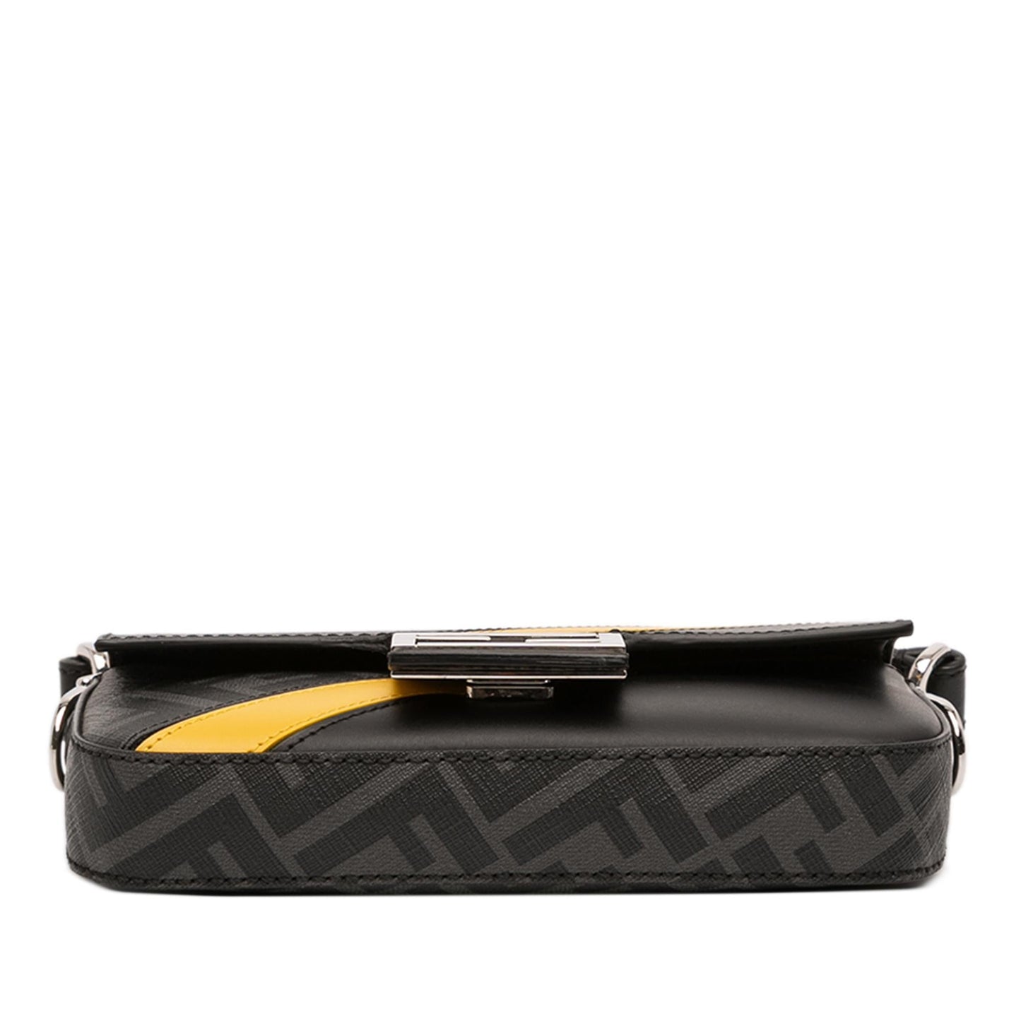 Fendi Zucca Coated Ff Diagonal Convertible Baguette Satchel Canvas Satchel Bag