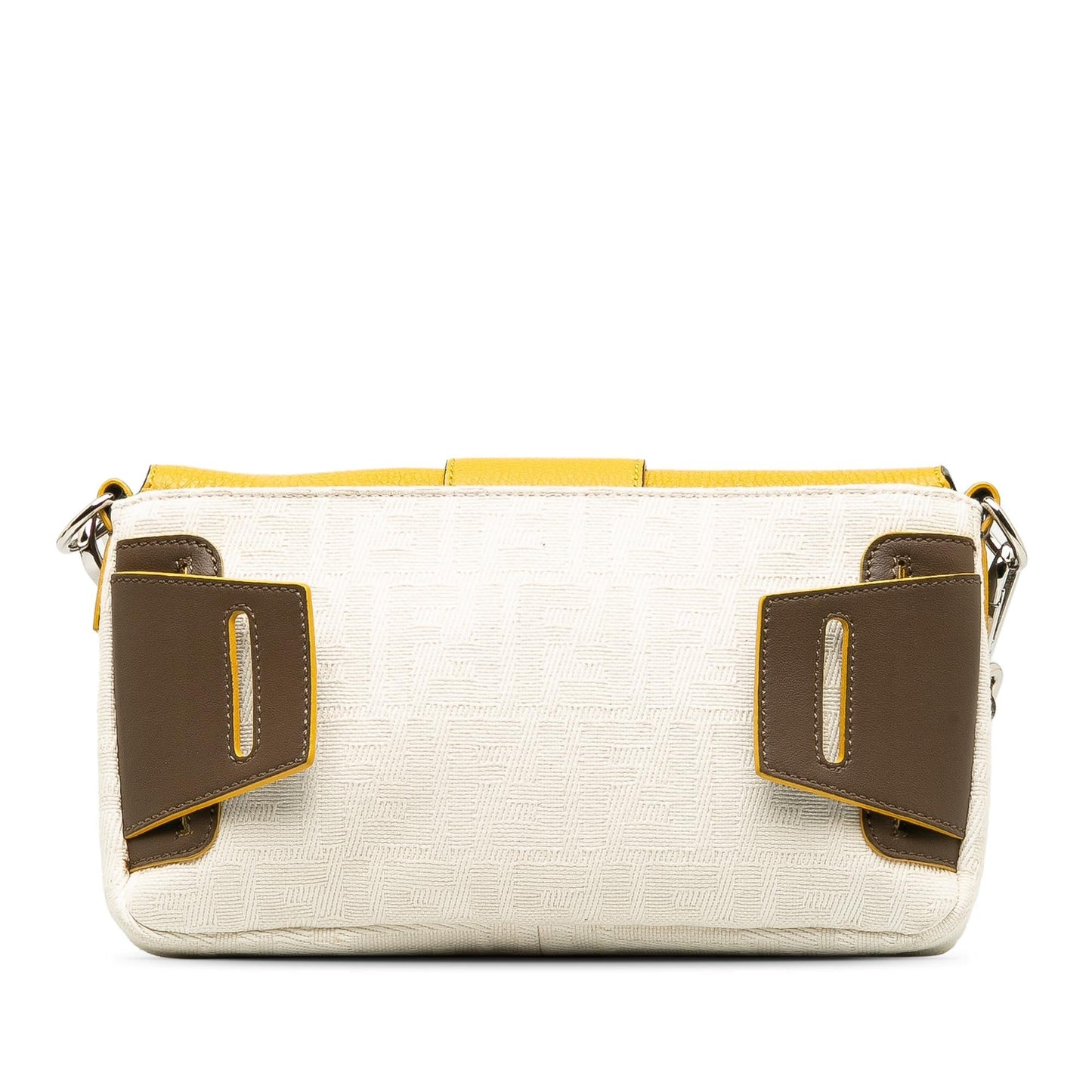 Fendi Zucca Convertible Baguette Crossbody Shoulder Bag