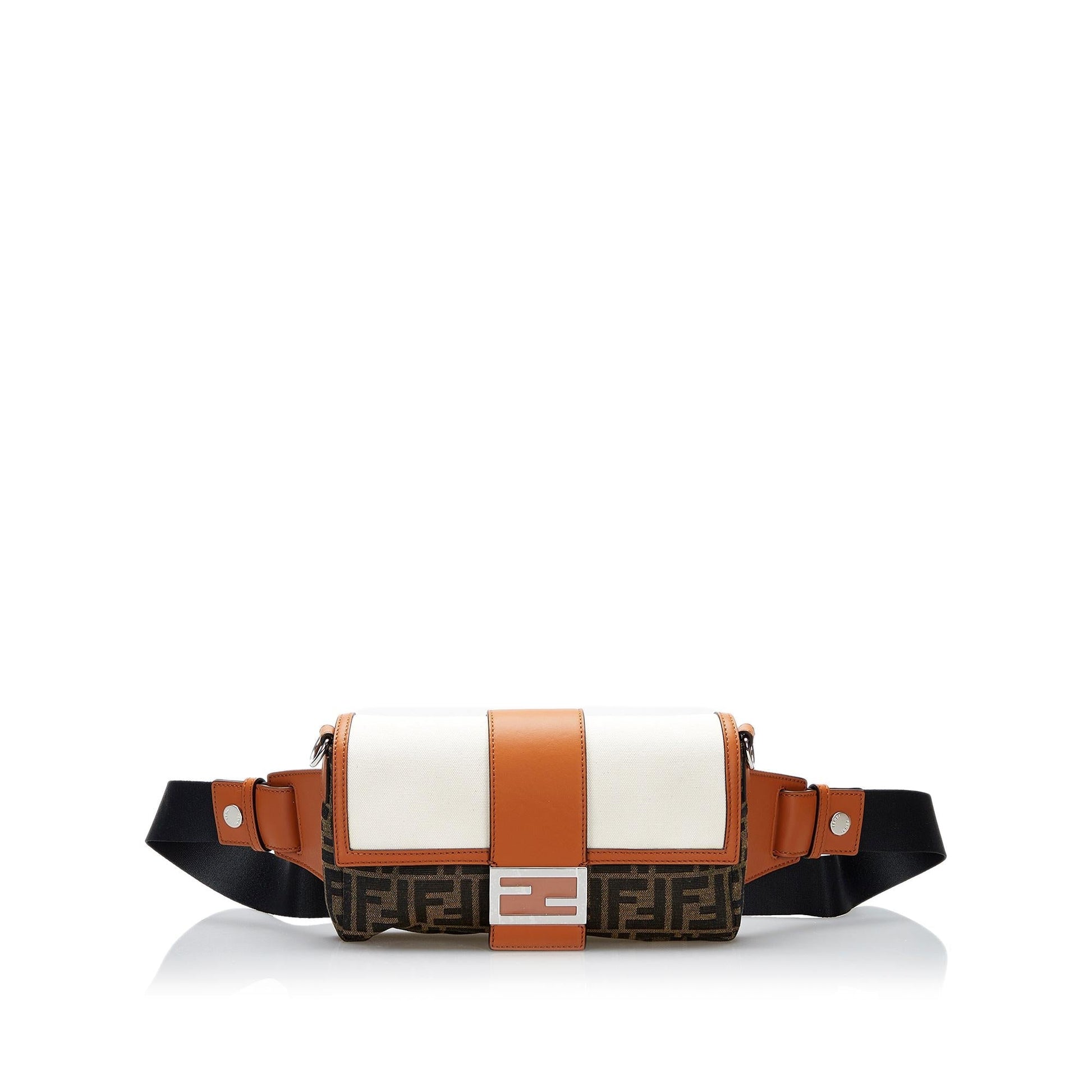 Fendi Zucca Convertible Belt Bag Leather Leather Belt Bag