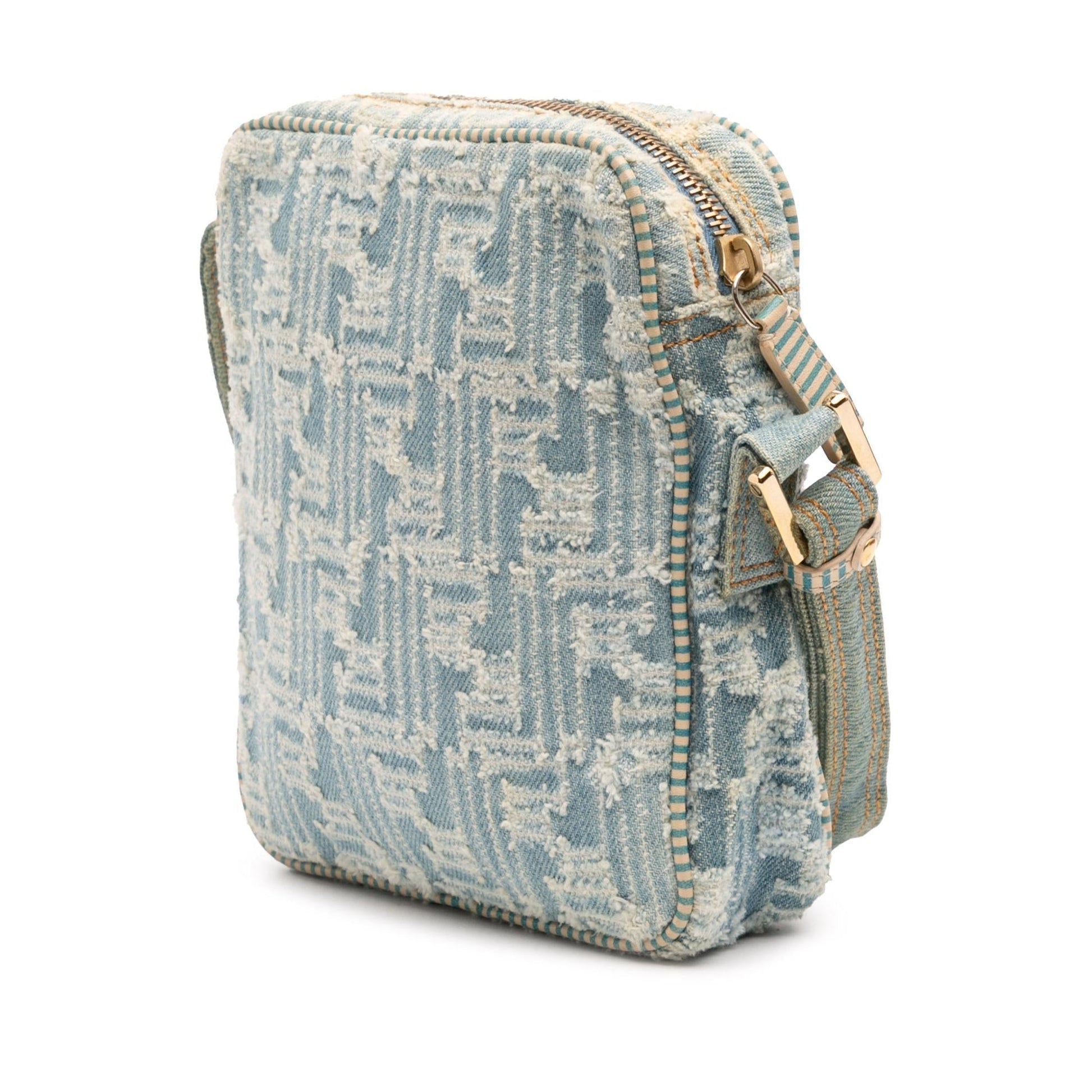 Fendi Zucca Crossbody Denim Crossbody Bag