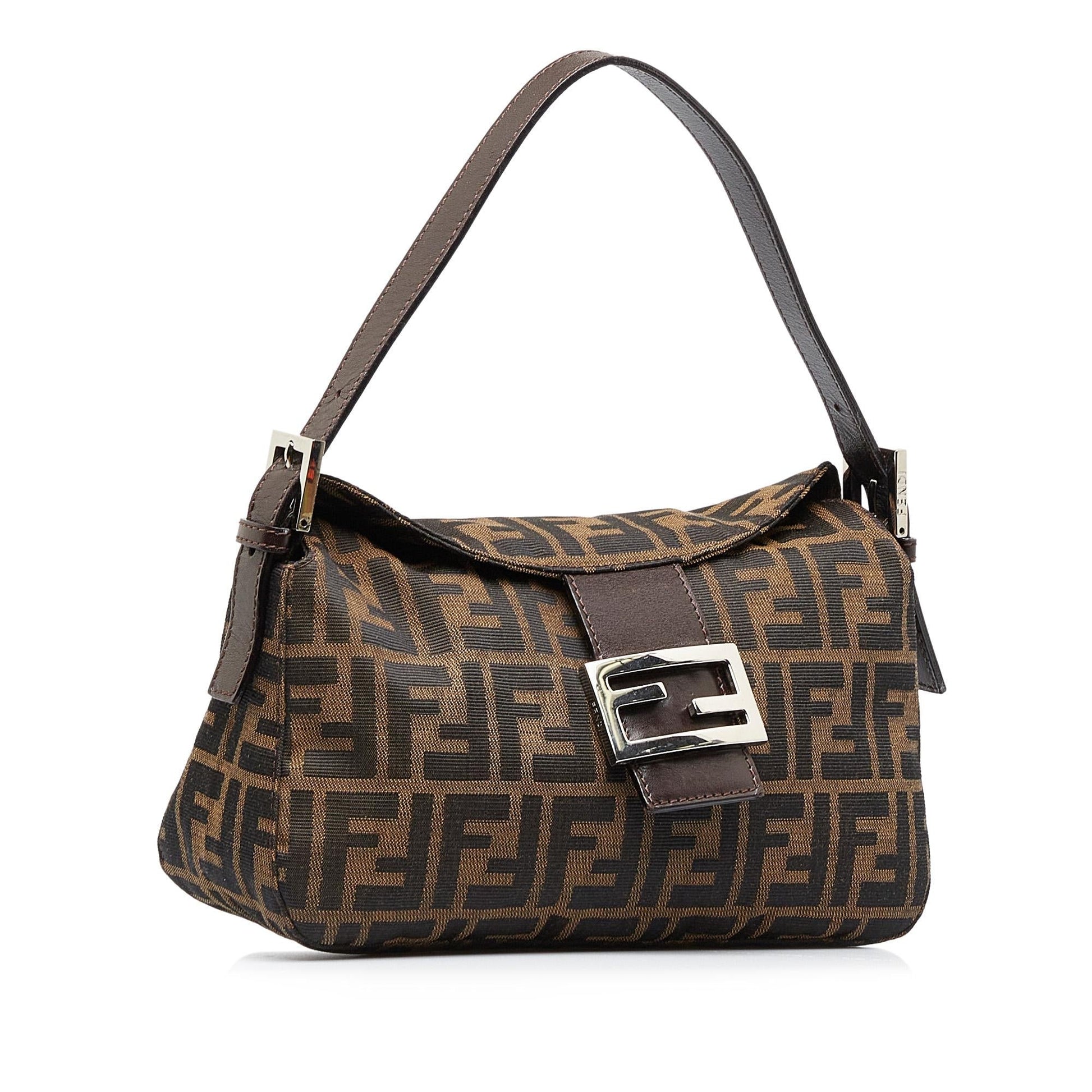 Fendi Zucca Double Baguette Shg 8Sun0W Handbag Flap Shoulder Bag