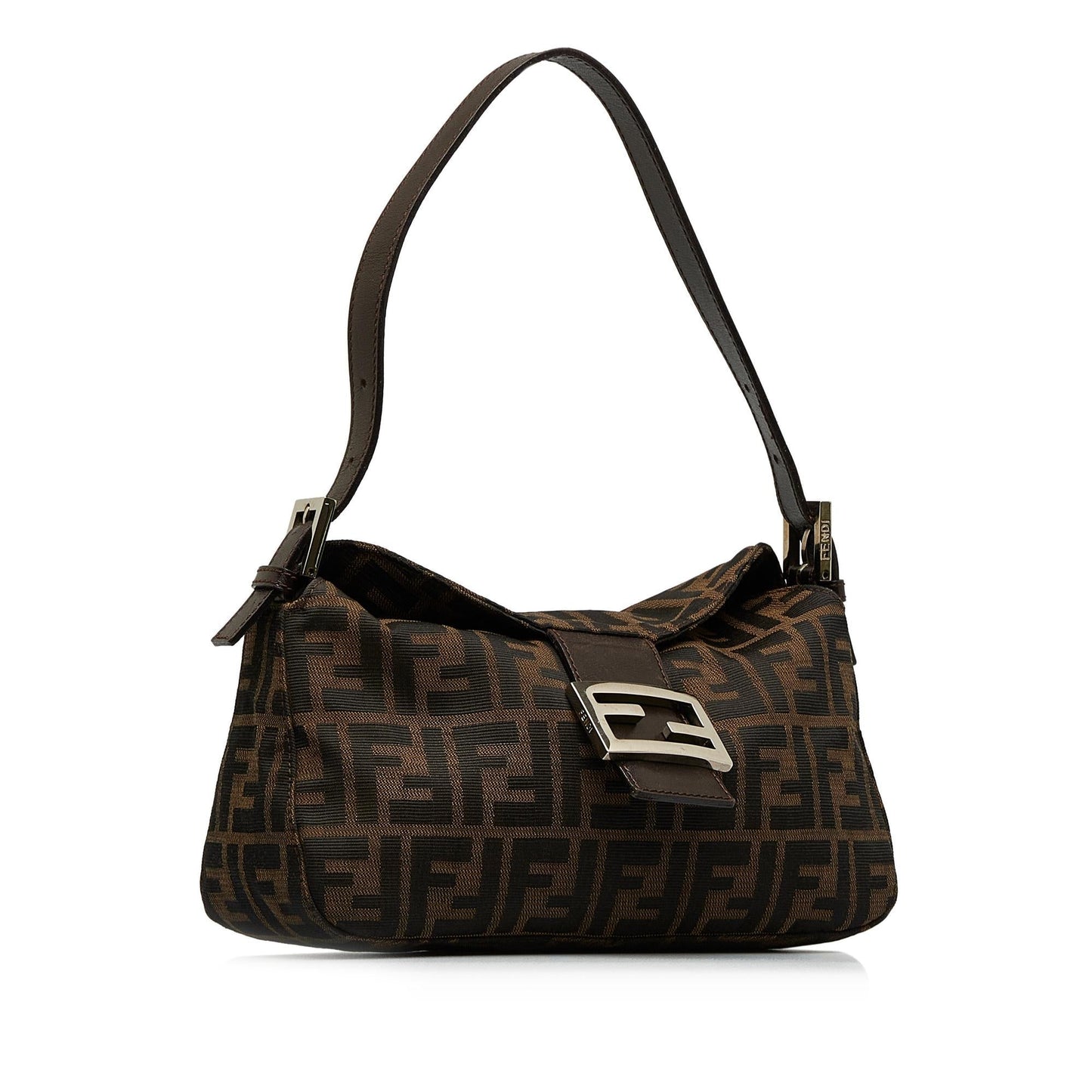 Fendi Zucca Double Baguette Shg Dmhe3N Handbag Flap Shoulder Bag