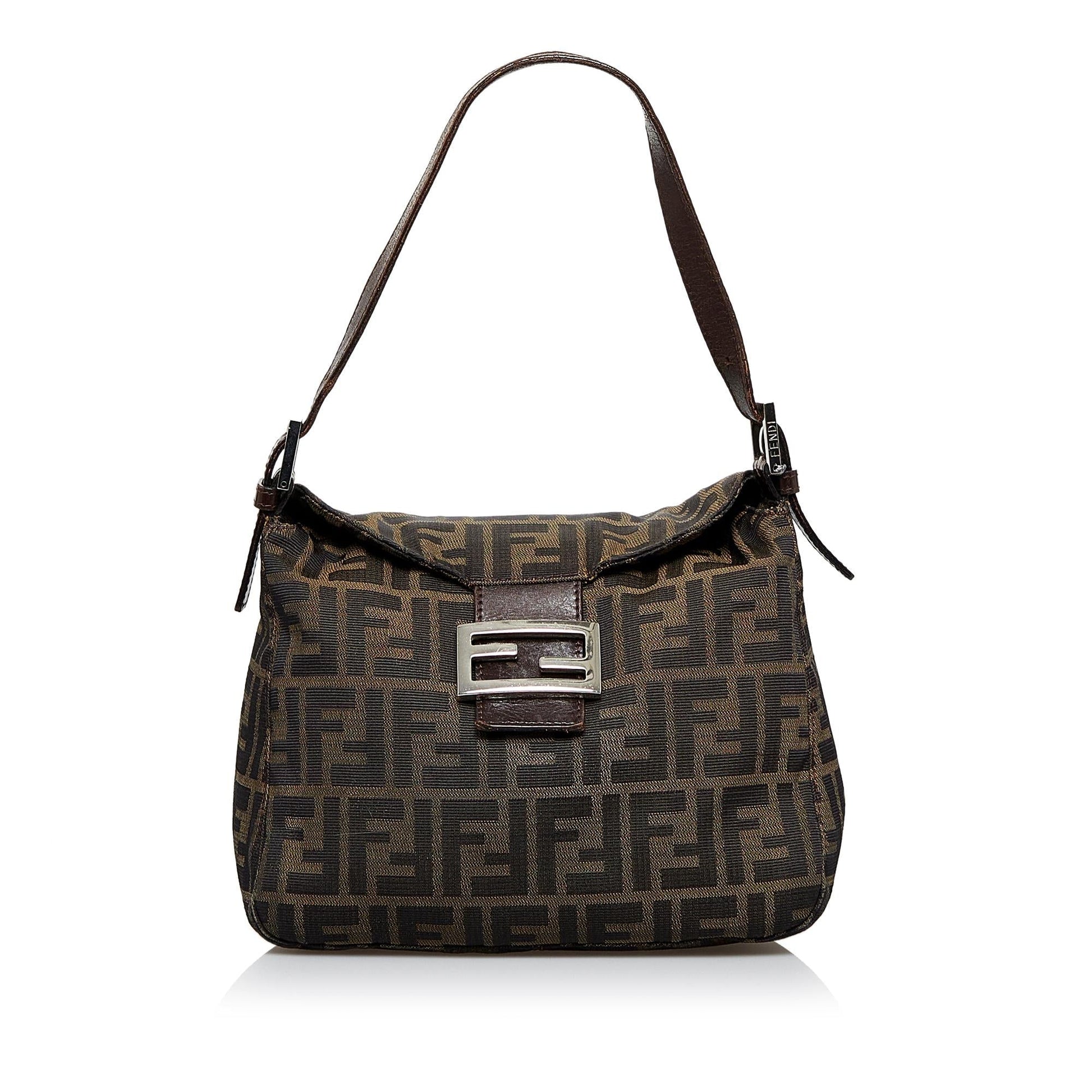 Fendi Zucca Double Shoulder Bag Shg Lacyhn Flap