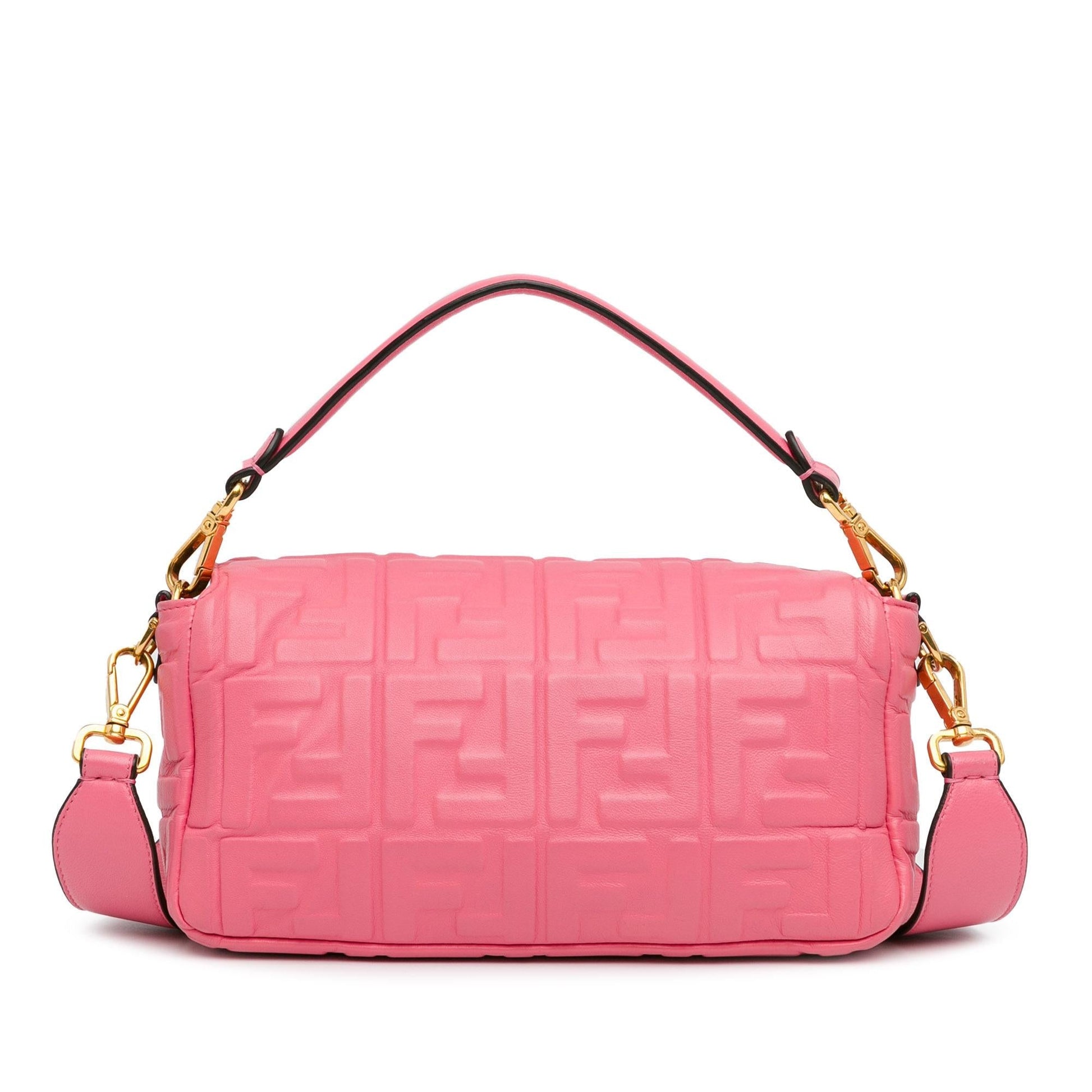 Fendi Zucca Baguette Satchel Shg Pnp7Su Embossed Satchel Bag