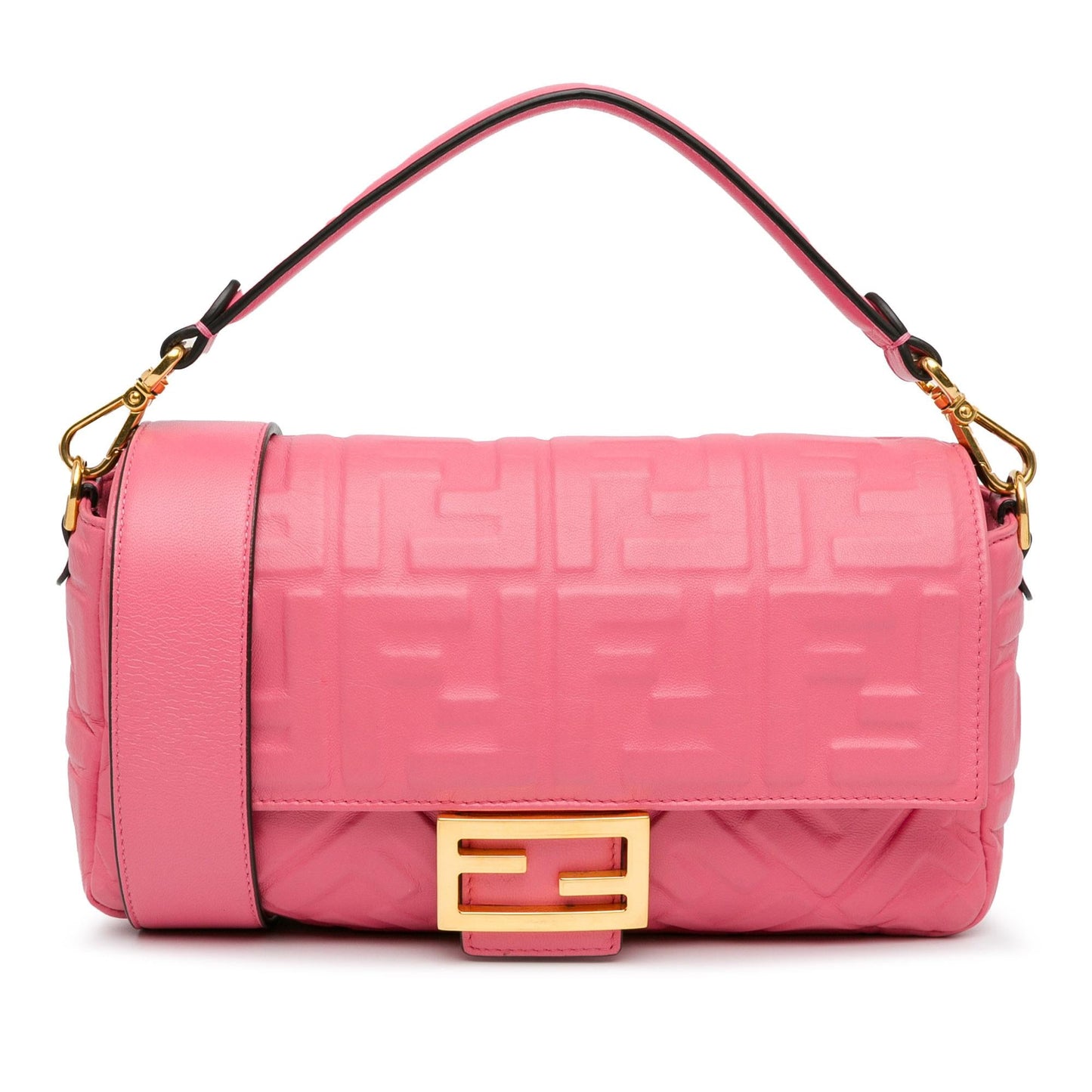 Fendi Zucca Baguette Satchel Shg Pnp7Su Embossed Satchel Bag